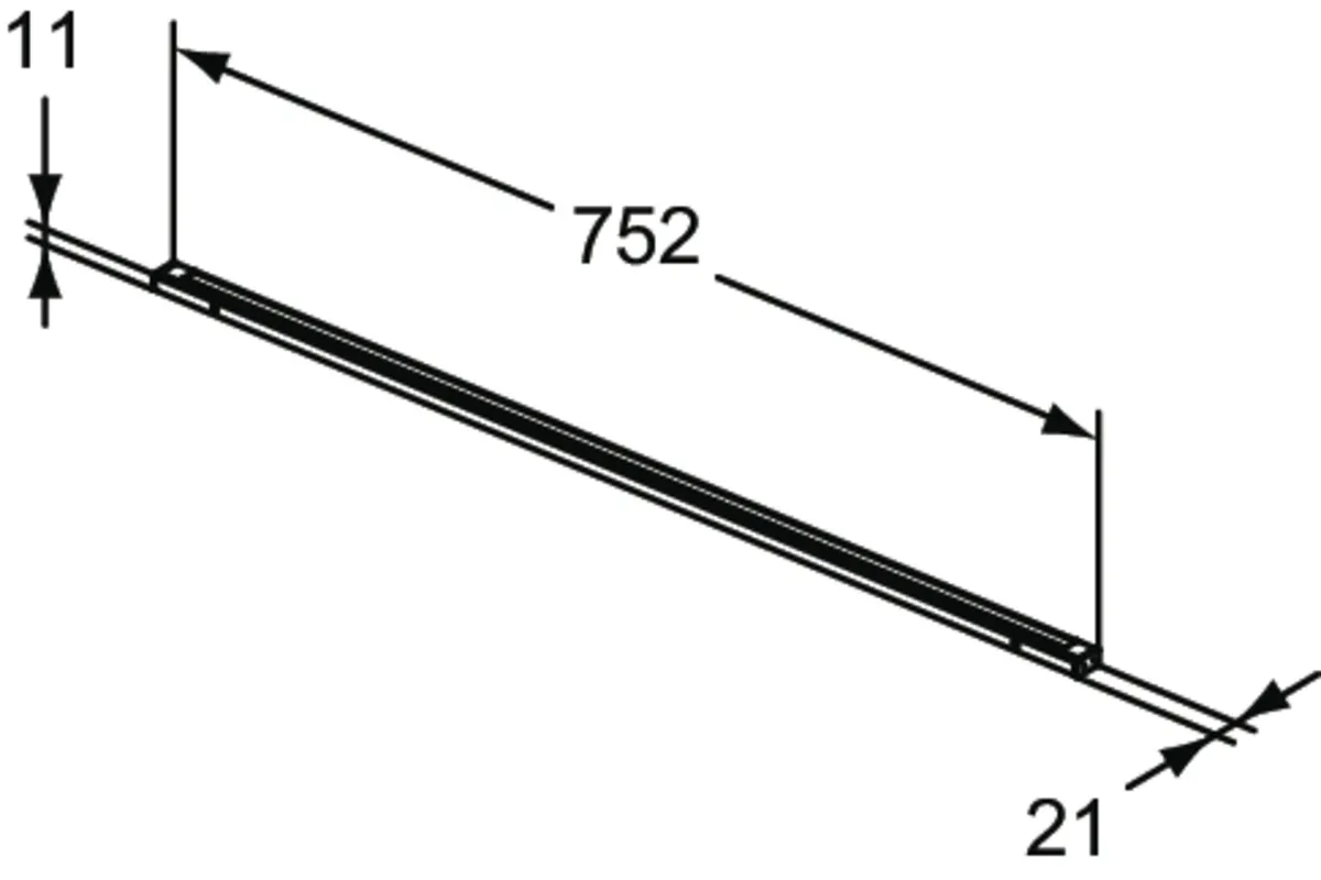 Ideal Standard Conca Schubladenleuchten-Set, 752mm, Anthrazit Ideal Standard Conca Schubladenleuchten-Set, 752mm, Anthrazit