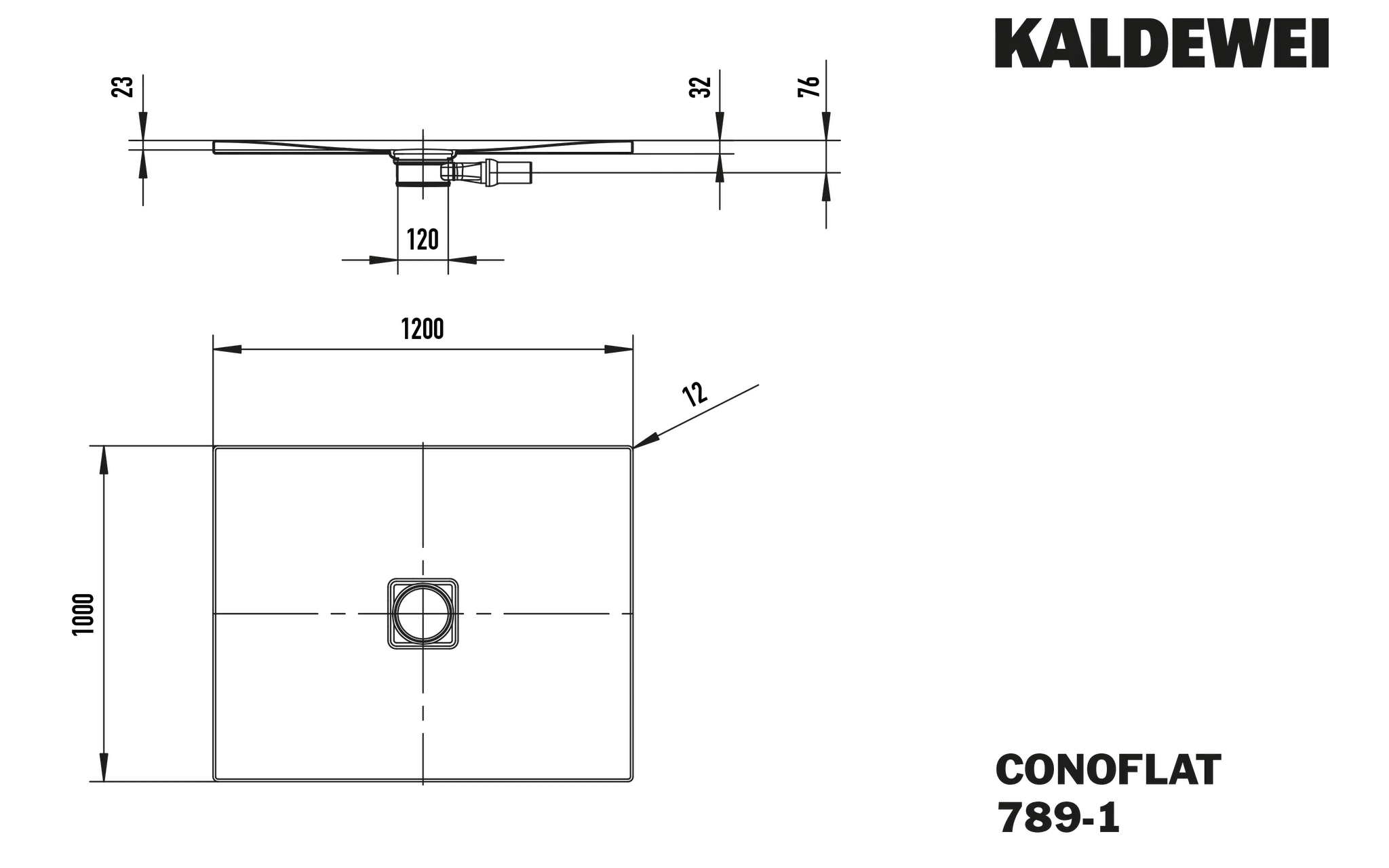 Kaldewei rechteck Duschwanne „Conoflat“ 100 × 120 cm in cool grey 30 Kaldewei rechteck Duschwanne „Conoflat“ 100 × 120 cm in cool grey 30