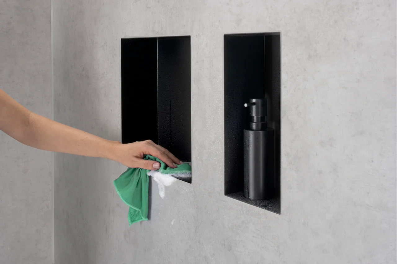 Hansgrohe XtraStoris Minimalistic Wandnische rahmenlos 300x300x100 mm Mattschwarz Hansgrohe XtraStoris Minimalistic Wandnische rahmenlos 300x300x100 mm Mattschwarz