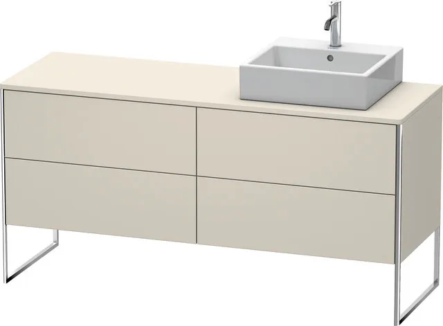 Duravit Waschtischunterschrank bodenstehend „XSquare“ 160 × 77,8 × 54,8 cm Taupe Matt Duravit Waschtischunterschrank bodenstehend „XSquare“ 160 × 77,8 × 54,8 cm Taupe Matt