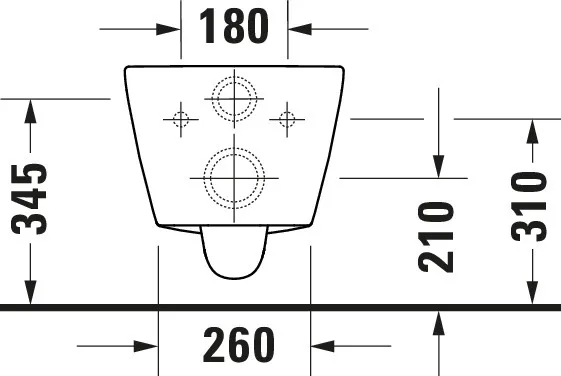 Wand-Tiefspül-WC „D-Neo“ 37 × 40 × 54 cm, Befestigung verdeckt, ohne Spülrand