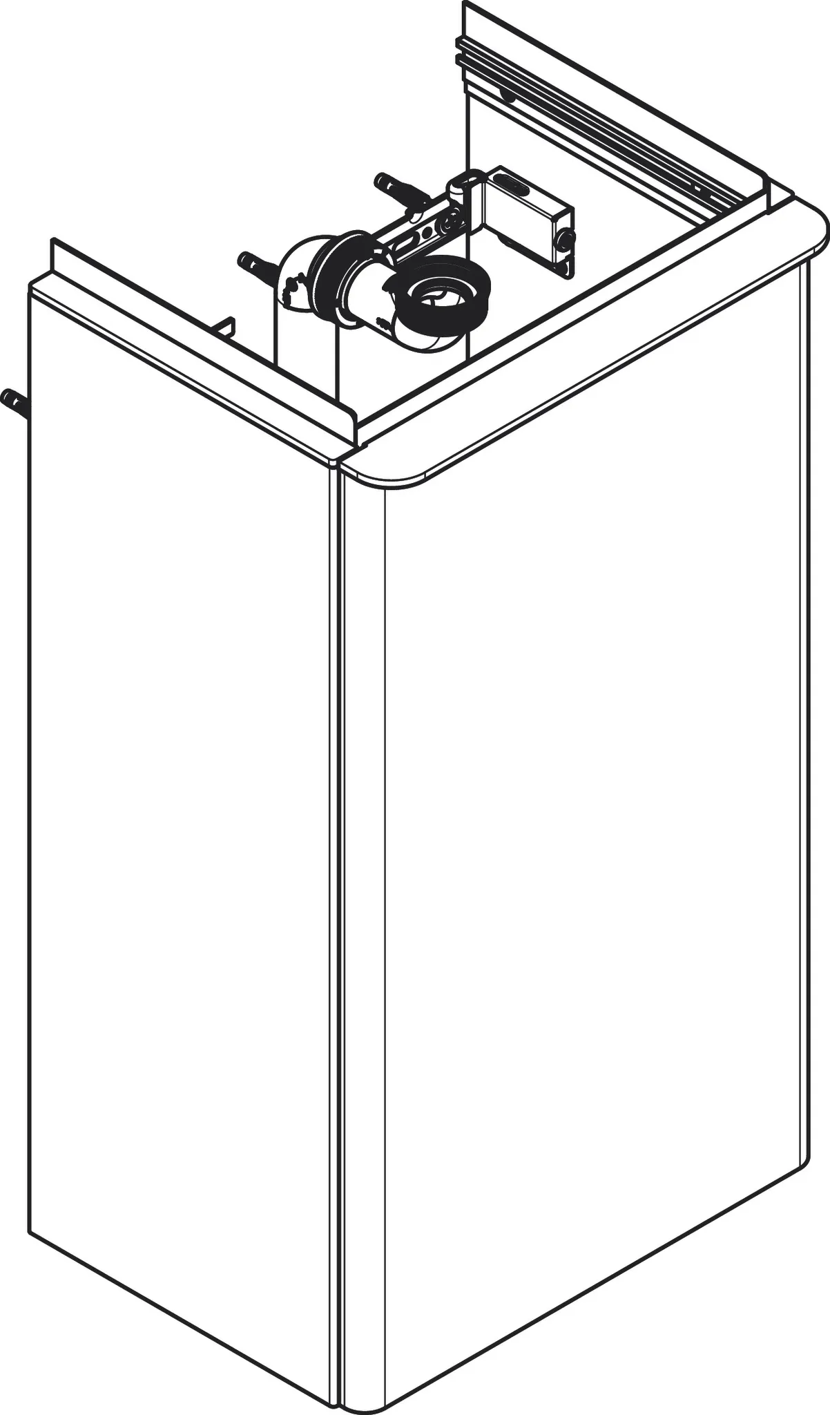 Hansgrohe Xelu Q Waschtischunterschrank Nussbaum Dunkel 340x245mm, Türanschlag links, Oberfläche Griff: Chrom Hansgrohe Xelu Q Waschtischunterschrank Nussbaum Dunkel 340x245mm, Türanschlag links, Oberfläche Griff: Chrom