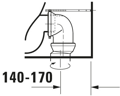 Stand-WC Kombi Happy D.2 630 mm Tiefspüler, fürSPK, Abg.Vario, weiß