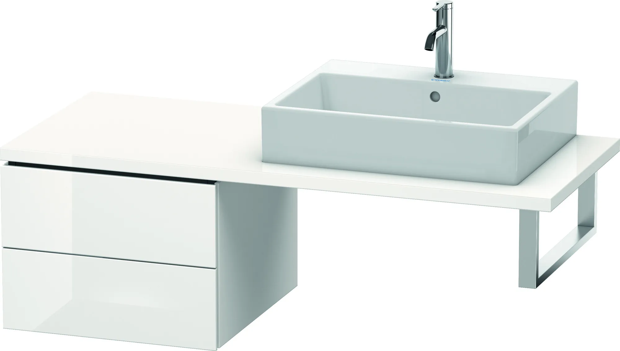Duravit Unterschrank für Konsole „L-Cube“ 52 × 40 × 54,7 cm Weiß Hochglanz