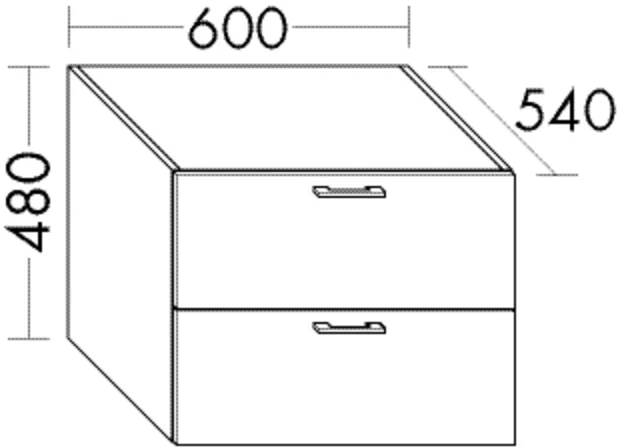 burgbad Hochschrank „Sys30“ 640 × 480 × 580 mm in Eisblau Matt