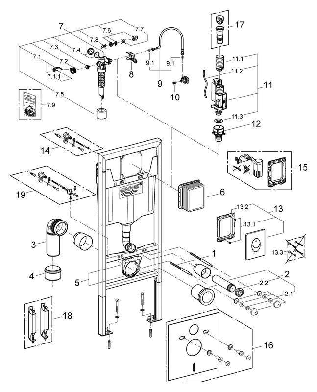 Grohe Rapid SL 2-in-1 Set WC, 1,13 m Bauhöhe, alpinweiß Grohe Rapid SL 2-in-1 Set WC, 1,13 m Bauhöhe, alpinweiß