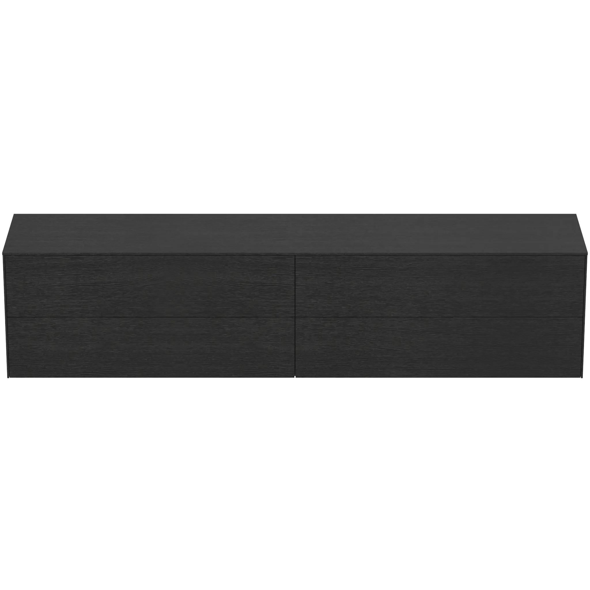 Ideal Standard Conca Waschtischunterschrank, Eiche geflammt, 4 Auszüge, Push-Open mit Softclose, 2387x505x550 mm
