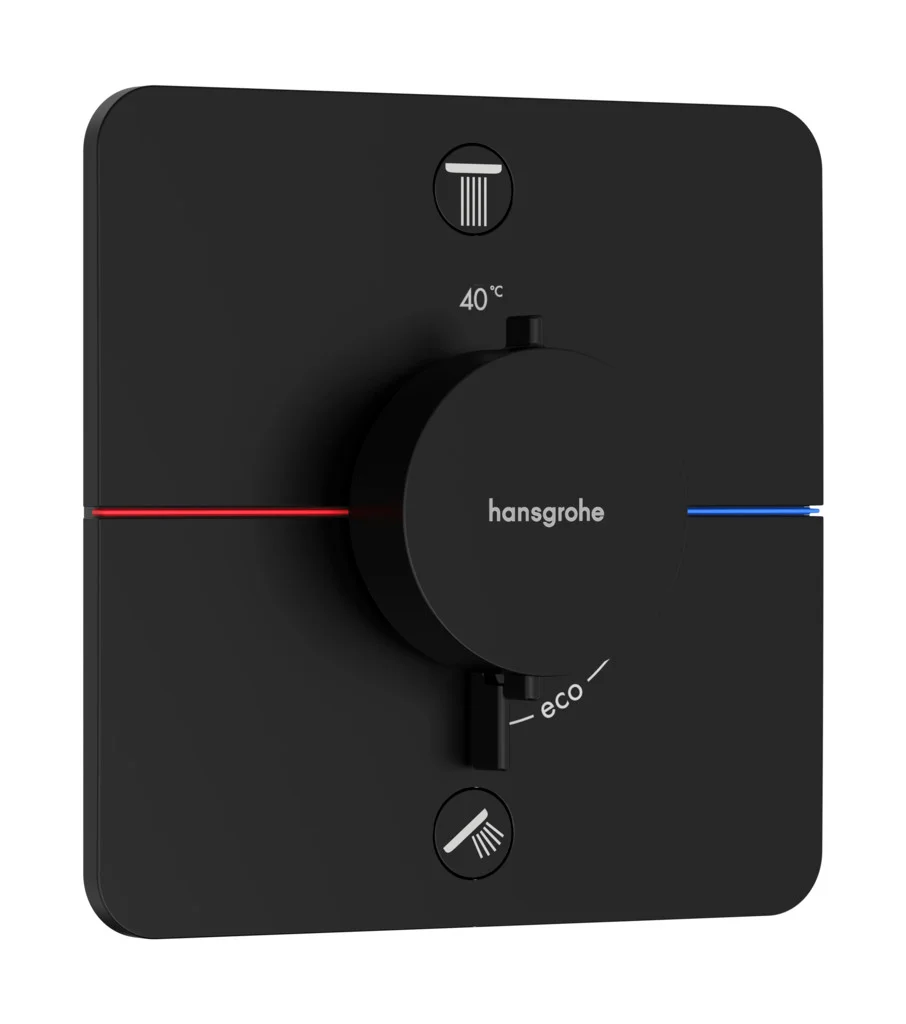 Hansgrohe ShowerSelect Comfort Q Thermostat Unterputz, 2 Verbraucher, Mattschwarz
