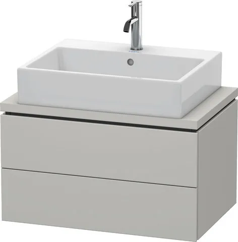 Duravit Waschtischunterschrank wandhängend „L-Cube“ 72 × 40 × 47,7 cm Betongrau Matt