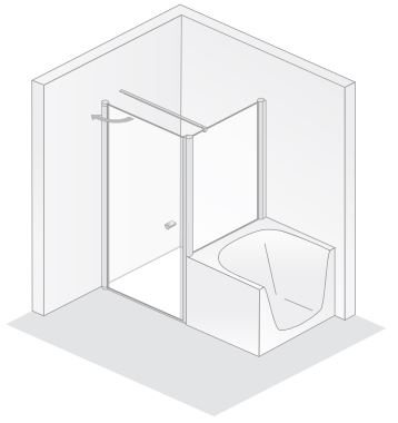 HSK teilgerahmte verkürzte Seitenwand „Exklusiv 2.0“ Glas Mattglas, Profile Chromoptik (Alu Hochglanz poliert), für #Türbreite#, B: 750 mm H: 1750 mm HSK teilgerahmte verkürzte Seitenwand „Exklusiv 2.0“ Glas Mattglas, Profile Chromoptik (Alu Hochglanz poliert), für #Türbreite#, B: 750 mm H: 1750 mm
