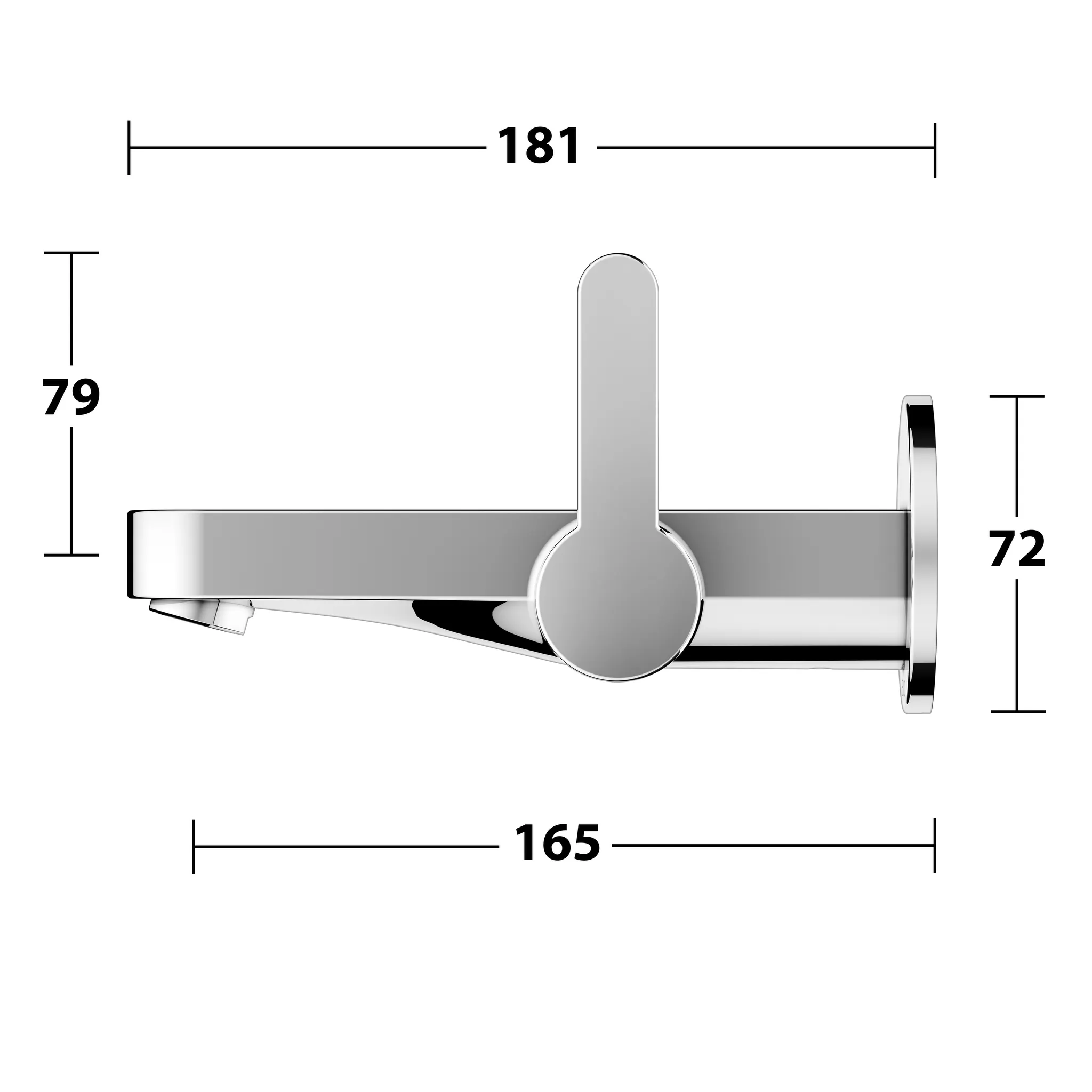 KEUCO IXMO Einhebel-Waschtischmischer Unterputz 1 Loch IXMO Flat für Wandmontage, rund Ausladung 165 mm/IXMO Flat verchromt KEUCO IXMO Einhebel-Waschtischmischer Unterputz 1 Loch IXMO Flat für Wandmontage, rund Ausladung 165 mm/IXMO Flat verchromt