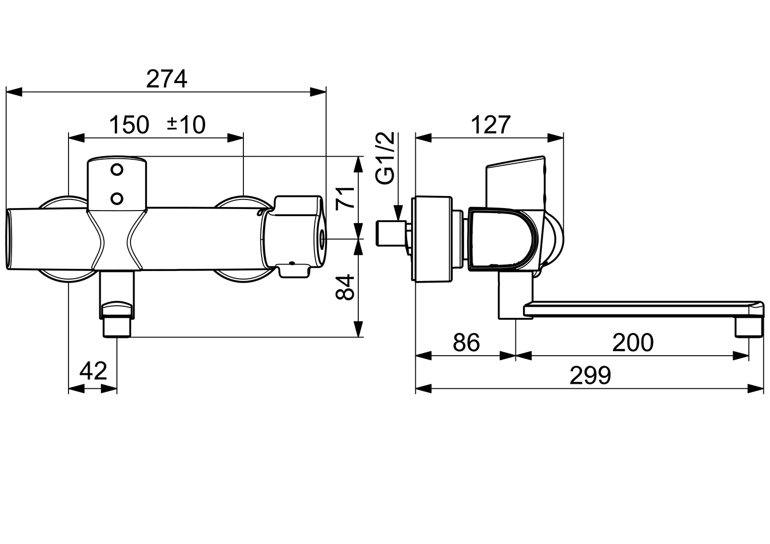 WT-Batt. HansaCLINICA 0886 6 V, Bluetooth Ausld. 200 mm chr
