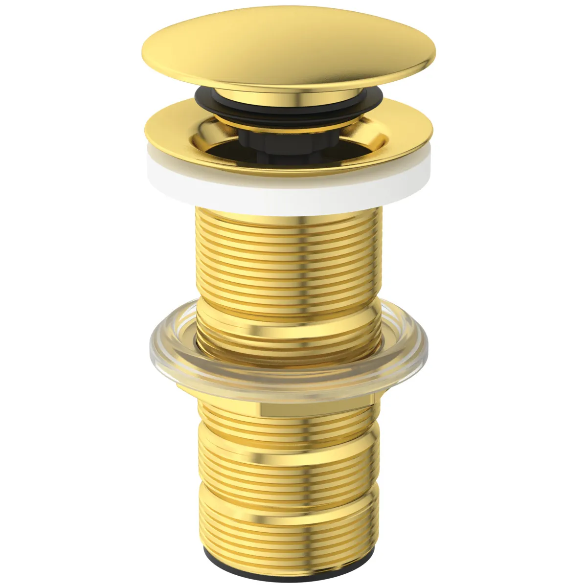 Ideal Standard Push-Open-Ventil für Waschtisch, Brushed Gold, 63,5x63,5 mm, Serienübergreifend Ideal Standard Push-Open-Ventil für Waschtisch, Brushed Gold, 63,5x63,5 mm, Serienübergreifend