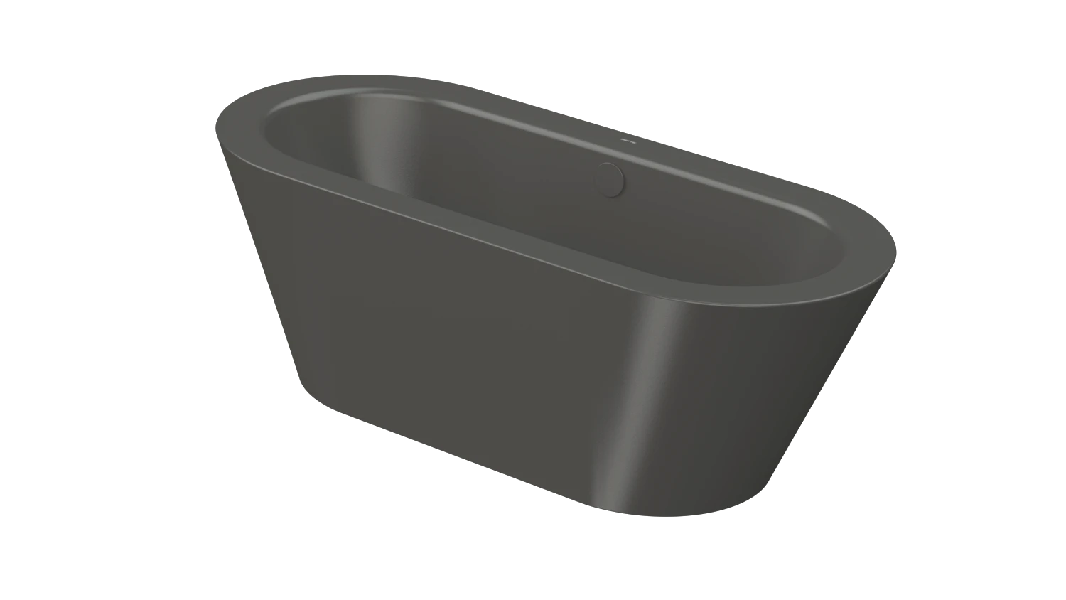 Bette Badewanne „BetteStarlet Oval Silhouette“ freistehend oval 165 × 75 cm in Anthracite
