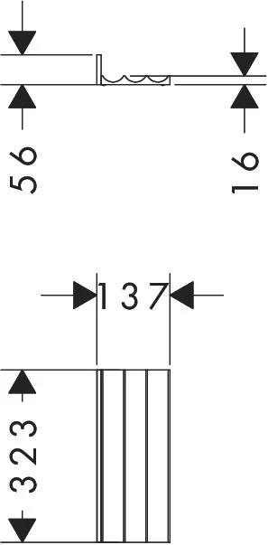 Hansgrohe IntraStoris Schubkasteninneneinteilung Set, Nussbaum Dunkel, für Xevolos Waschtischunterschränke 480/475 mm, 1-fach