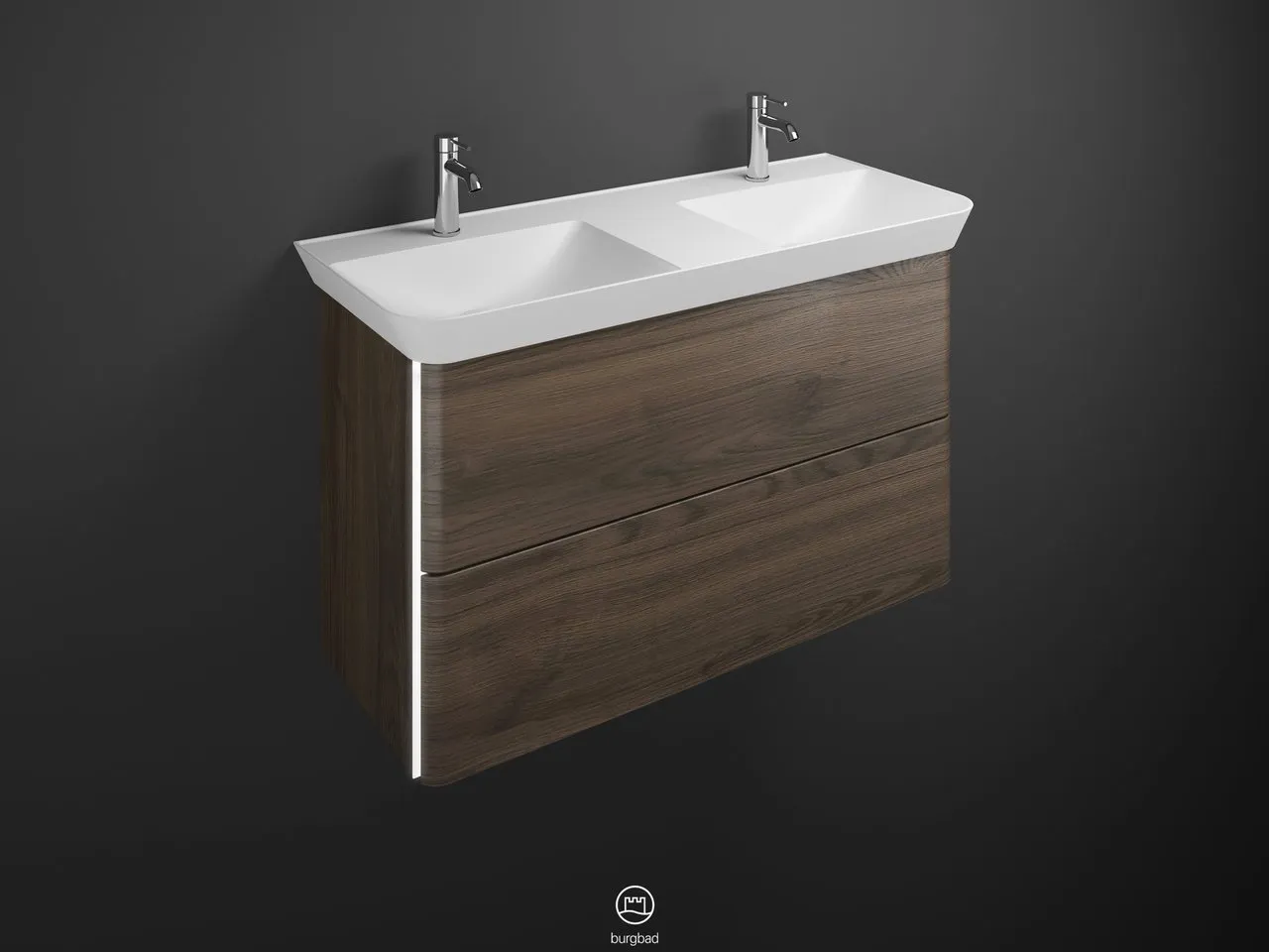 burgbad Waschtischunterschrank „Iveo“ in Eiche Dekor Merino burgbad Waschtischunterschrank „Iveo“ in Eiche Dekor Merino