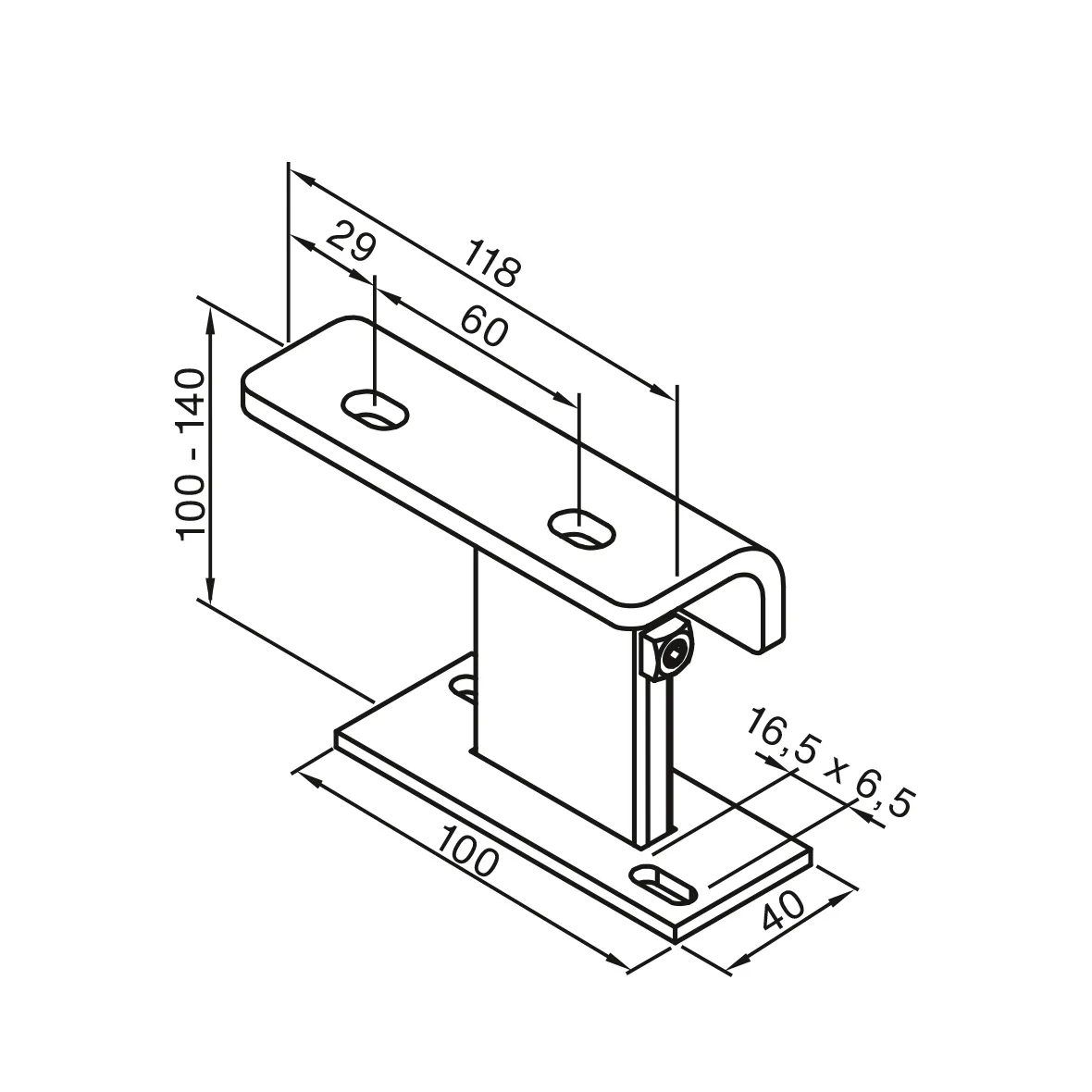 Zubehör Fußkonsole FMORV 14-S3, RAL9016 Zubehör Fußkonsole FMORV 14-S3, RAL9016