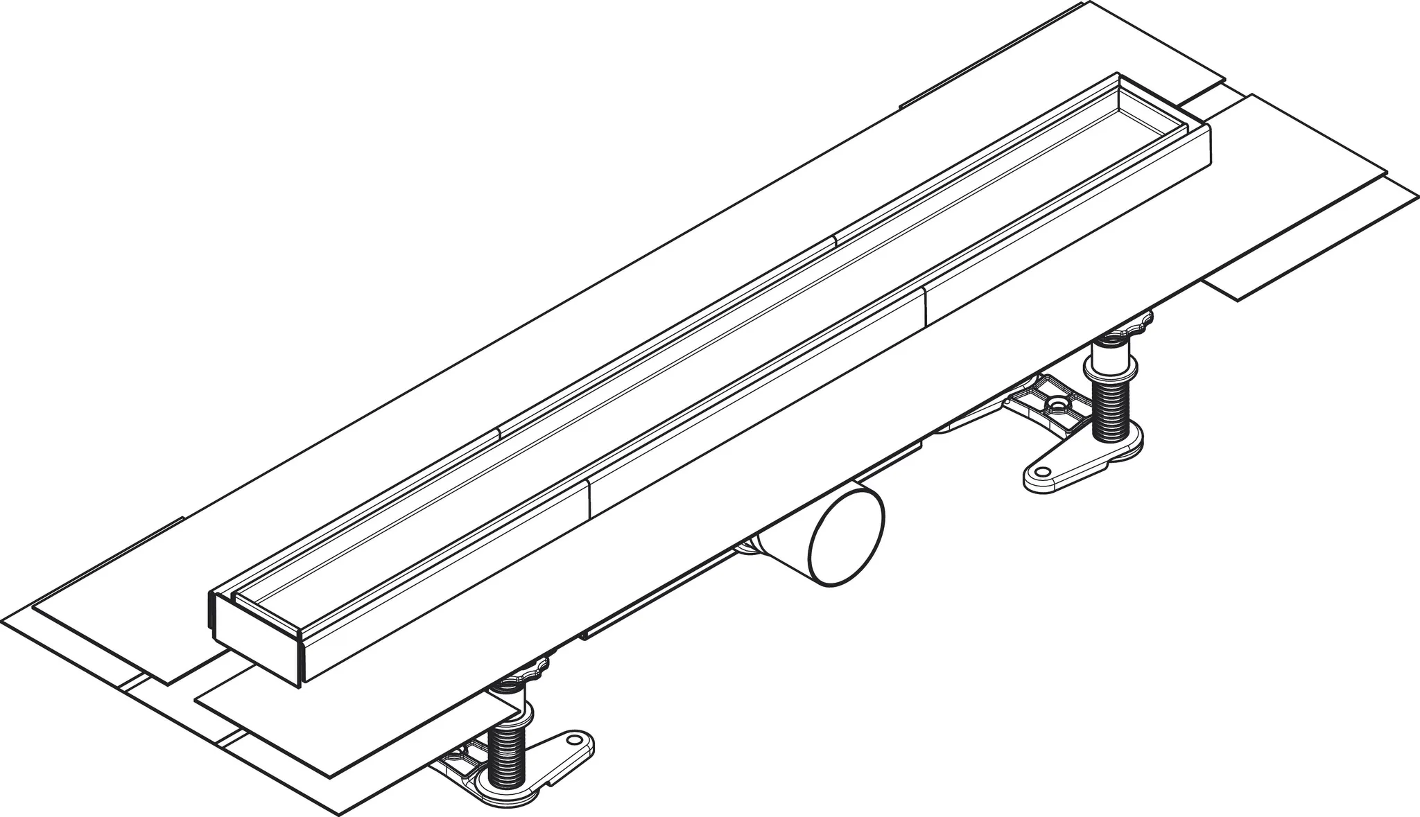 Hansgrohe RainDrain Compact Komplettset Duschrinne 600 befliesbar Hansgrohe RainDrain Compact Komplettset Duschrinne 600 befliesbar