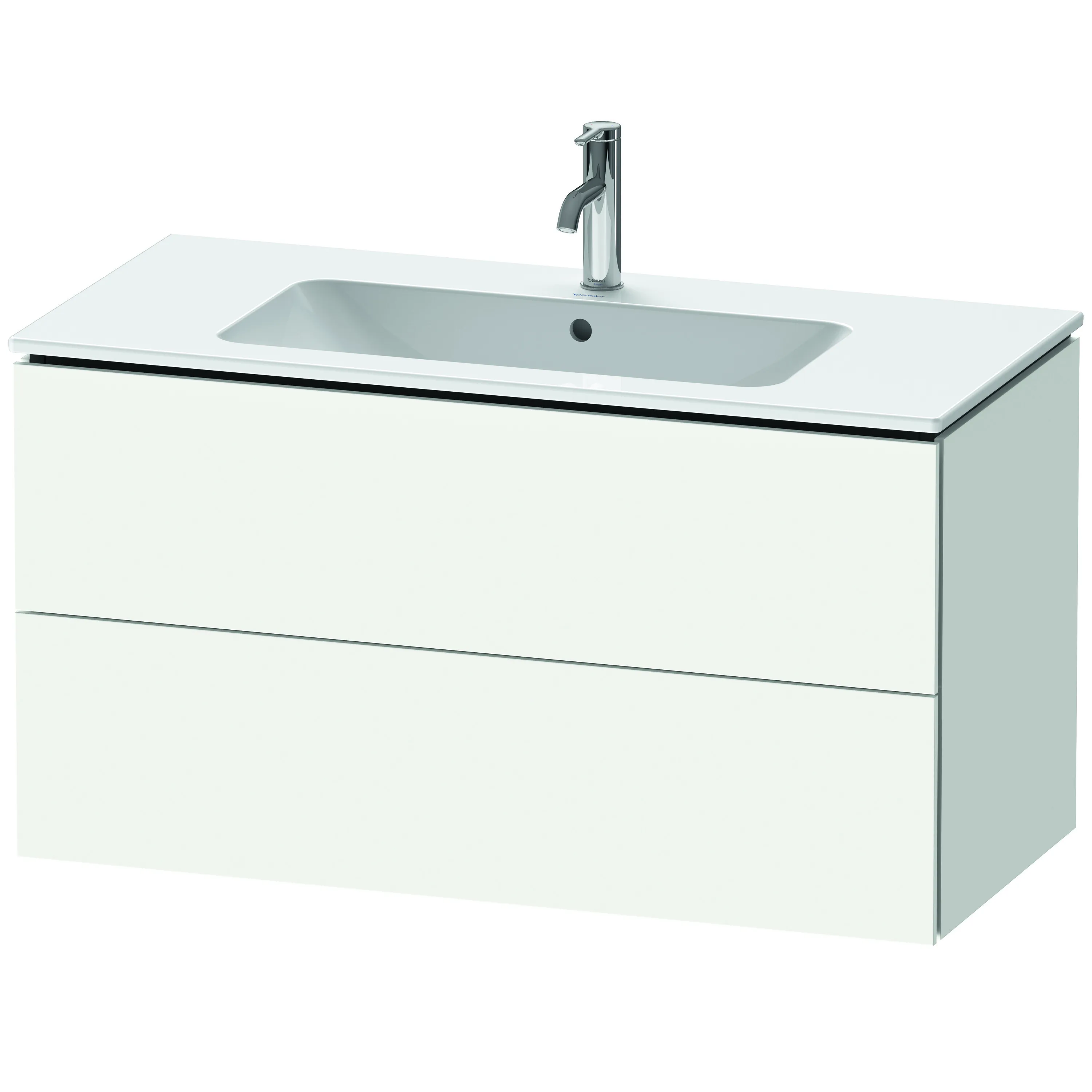Duravit Waschtischunterschrank wandhängend „L-Cube“ 102 × 55 × 48,1 cm Weiß Matt