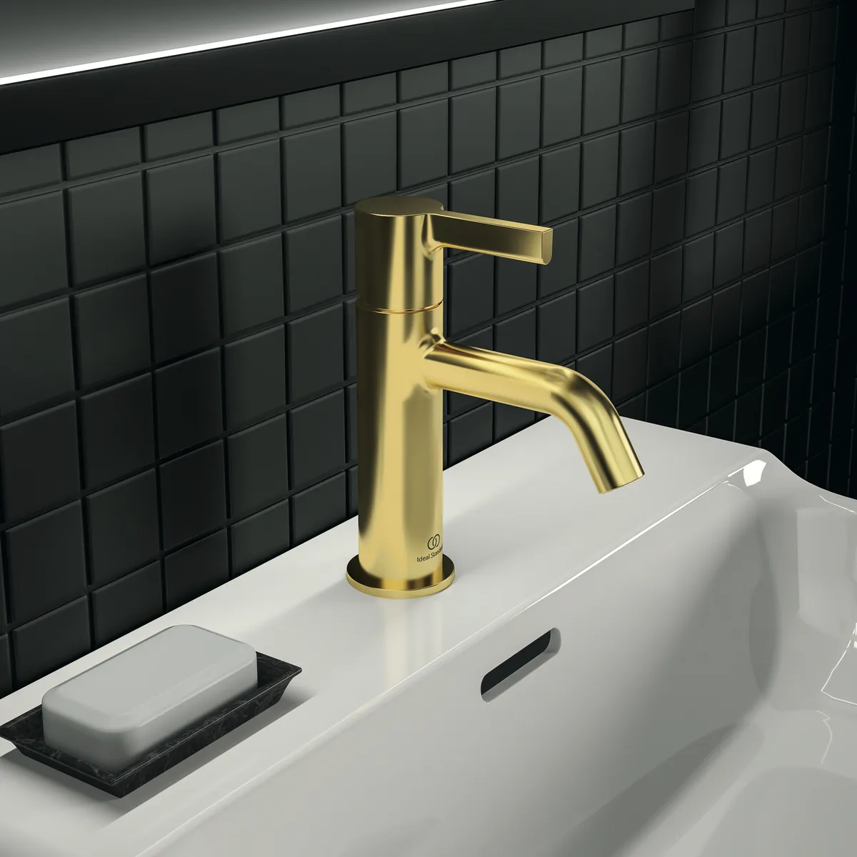 Ideal Standard Waschtischarmatur Joy Arm BC776A2, Ausladung 110mm, Brushed Gold Ideal Standard Waschtischarmatur Joy Arm BC776A2, Ausladung 110mm, Brushed Gold