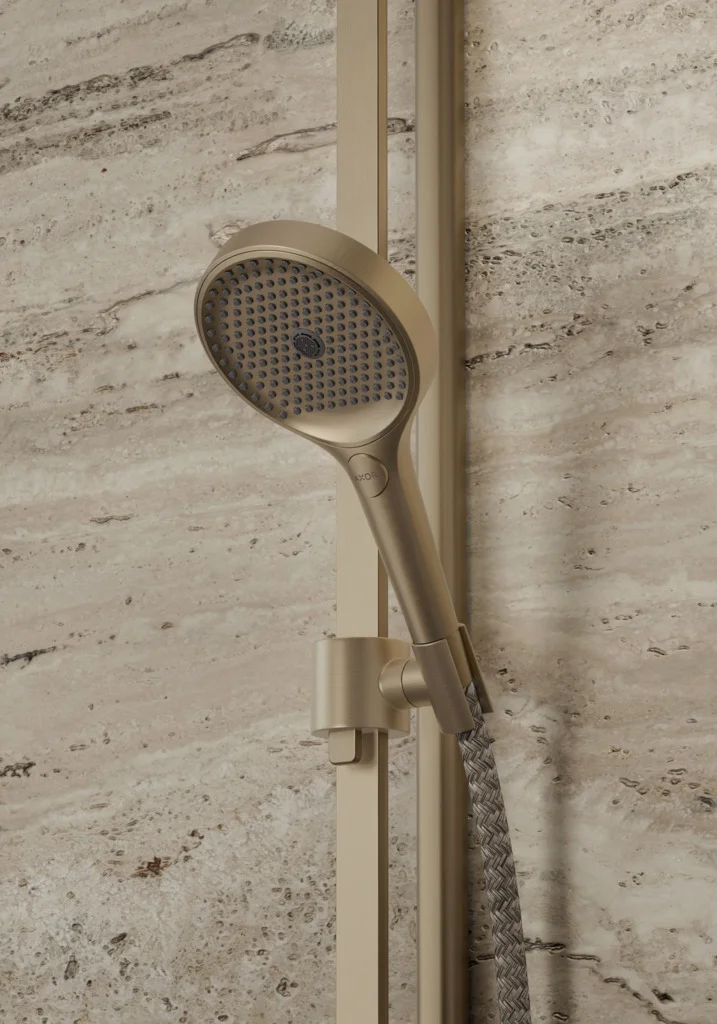 Hansgrohe AXOR ShowerSolutions Textilbrauseschlauch 1,60 m, Brushed Bronze, mit konischer und zylindrischer Mutter