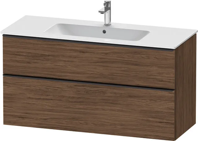 Duravit Waschtischunterschrank wandhängend „D-Neo“ 121 × 62,5 × 46,2 cm Nussbaum Dunkel Duravit Waschtischunterschrank wandhängend „D-Neo“ 121 × 62,5 × 46,2 cm Nussbaum Dunkel