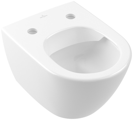 Wand-Tiefspül-WC DirectFlush „Subway 2.0“ 35,5 × 36 × 48 cm mit CeramicPlus, ohne Spülrand, Abgang waagerecht, Villeroy & Boch WC-Sitz „Subway 2.0“ Compact inkl. Deckel 41,5 × 36 × 41,5 × 5,5 cm, Quick Release, Soft Closing Wand-Tiefspül-WC DirectFlush „Subway 2.0“ 35,5 × 36 × 48 cm mit CeramicPlus, ohne Spülrand, Abgang waagerecht, Villeroy & Boch WC-Sitz „Subway 2.0“ Compact inkl. Deckel 41,5 × 36 × 41,5 × 5,5 cm, Quick Release, Soft Closing