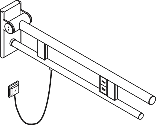 HEWI Toilettenstütze „System 900“, Befestigung verdeckt HEWI Toilettenstütze „System 900“, Befestigung verdeckt