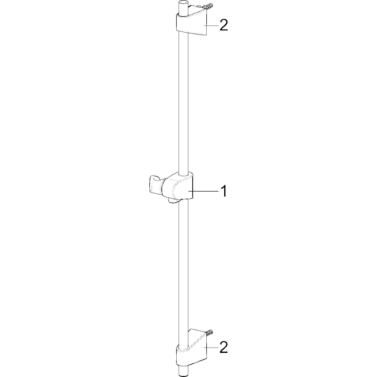 HA Wandstangengarnitur HANSABASICJET Style 4479 1-strahlig Chrom