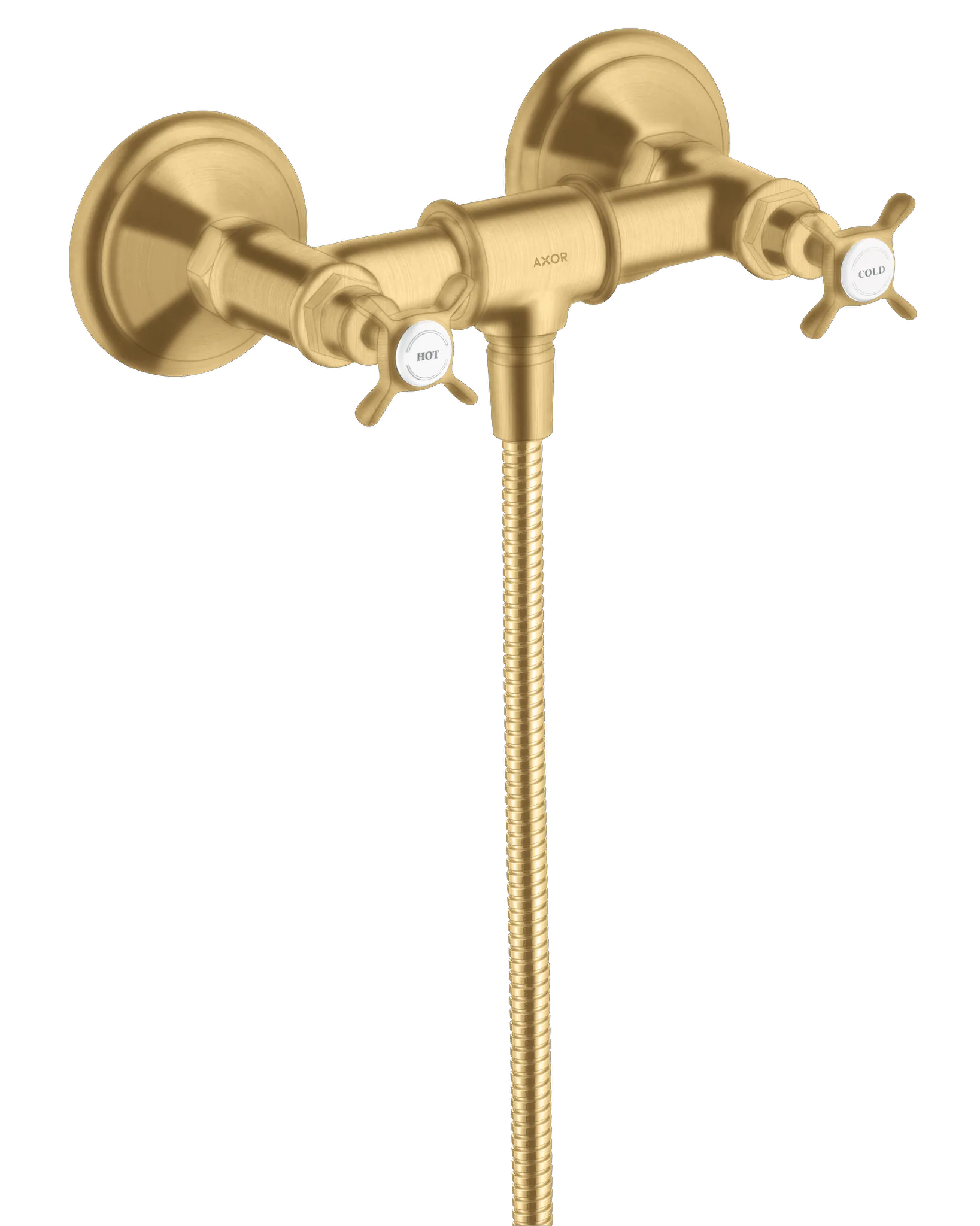Hansgrohe AXOR Montreux 2-Griff Brausearmatur Aufputz, Brushed Gold Optic
