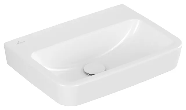 Villeroy & Boch Handwaschbecken „O.novo“ 500 × 370 × 160 mm, für Becken mittig, ohne Hahnlochbohrung in Weiß Alpin Villeroy & Boch Handwaschbecken „O.novo“ 500 × 370 × 160 mm, für Becken mittig, ohne Hahnlochbohrung in Weiß Alpin