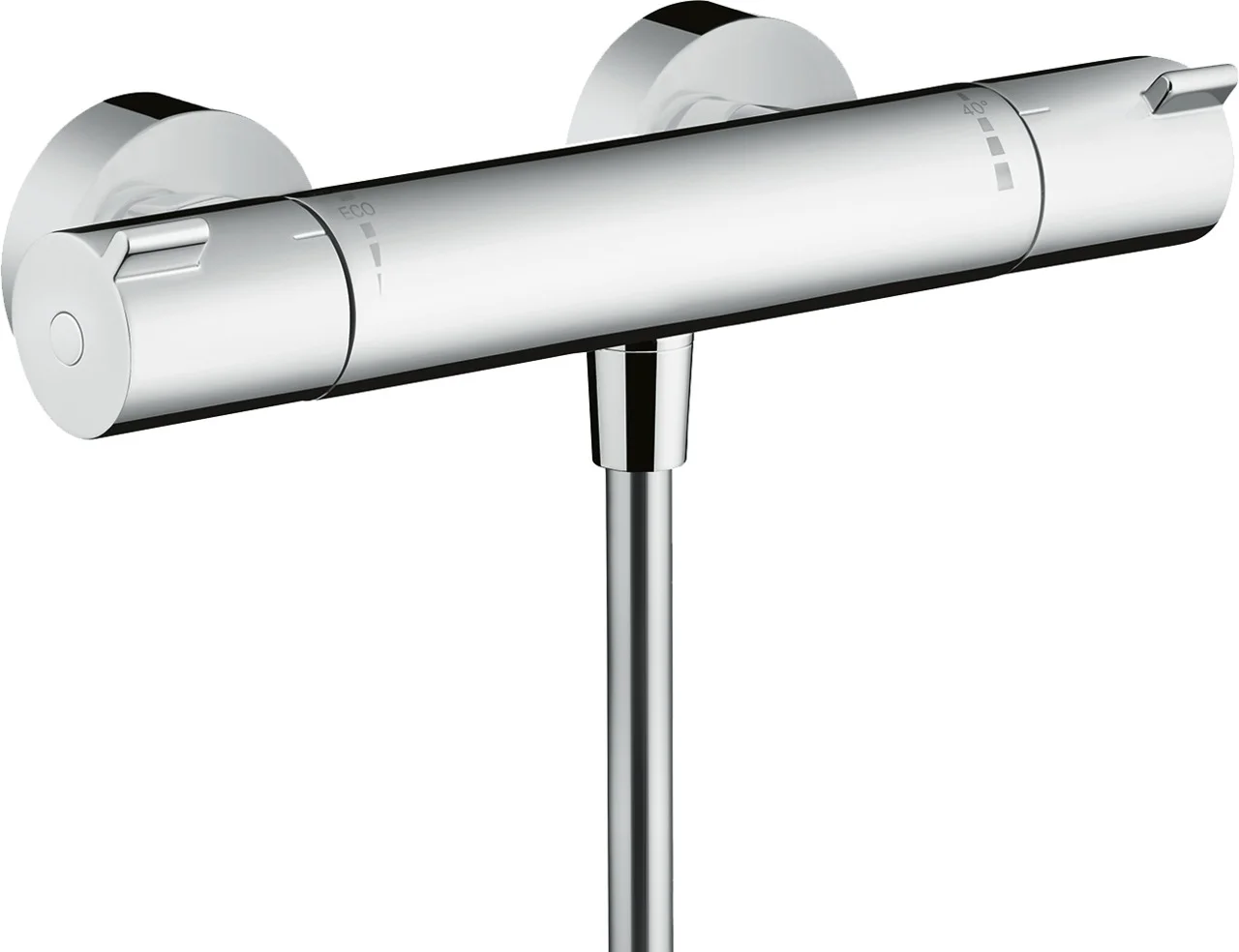 Hansgrohe Ecostat 1001 CL Brausethermostat Aufputz Chrom, DN15, max. Durchfluss 16 l/min bei 3 bar, Temperaturbegrenzung einstellbar, Rückflussverhinderer, für Durchlauferhitzer geeignet