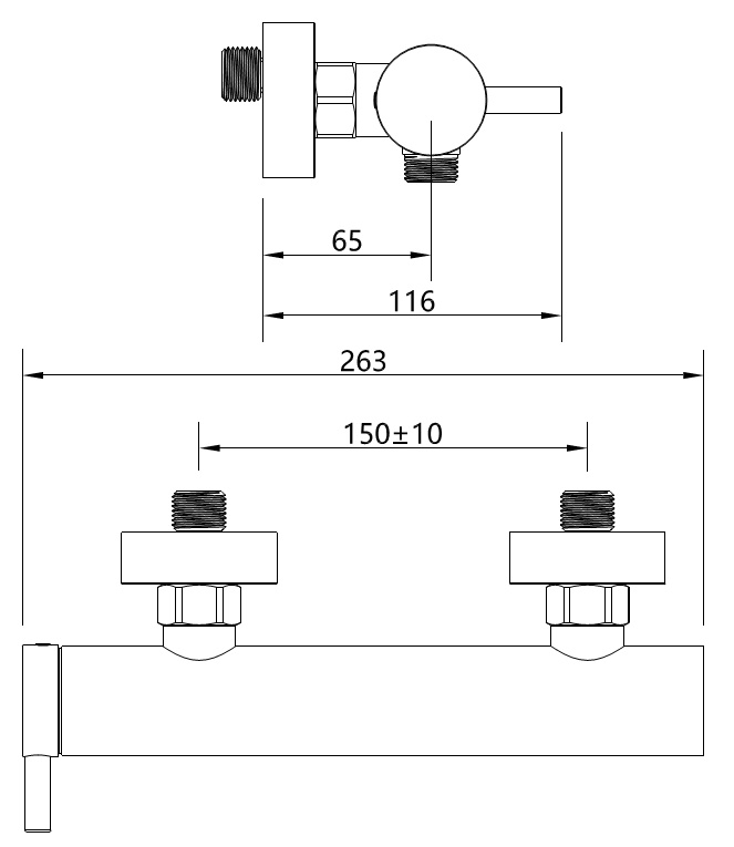 Brause-Einhandbatterie AqvaDesign - rund - S-Anschlüsse mit Rosetten - eigensicher - Kartusche mit keramischen Dichtscheiben - Heisswassersperre - Wassermengendurchflussregulierung - mattschwarz Brause-Einhandbatterie AqvaDesign - rund - S-Anschlüsse mit Rosetten - eigensicher - Kartusche mit keramischen Dichtscheiben - Heisswassersperre - Wassermengendurchflussregulierung - mattschwarz