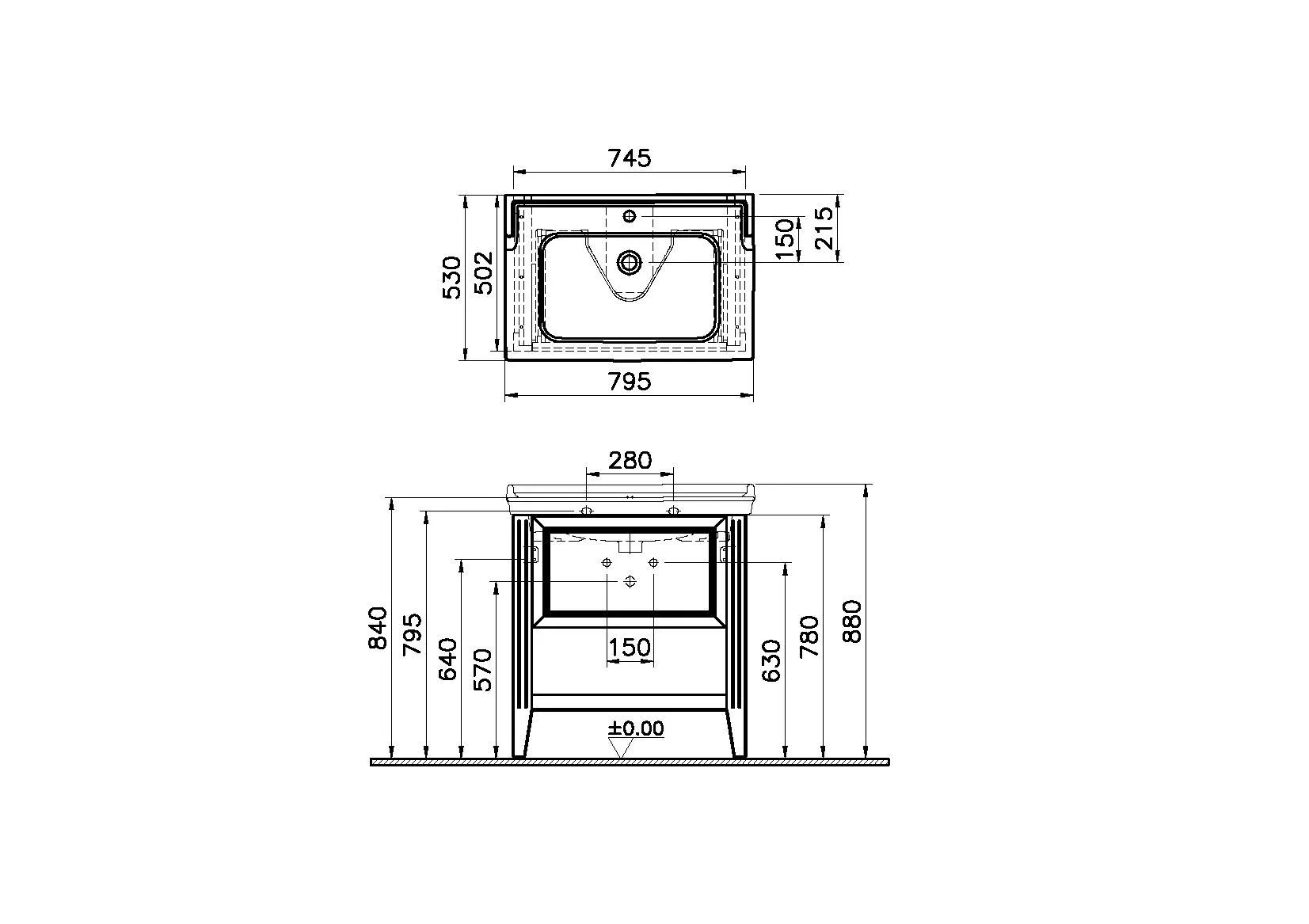 VitrA Valarte Set 80 cm Möbelwaschtisch + Waschtischunterschrank 1 Vollauszug Grau Matt VitrA Valarte Set 80 cm Möbelwaschtisch + Waschtischunterschrank 1 Vollauszug Grau Matt