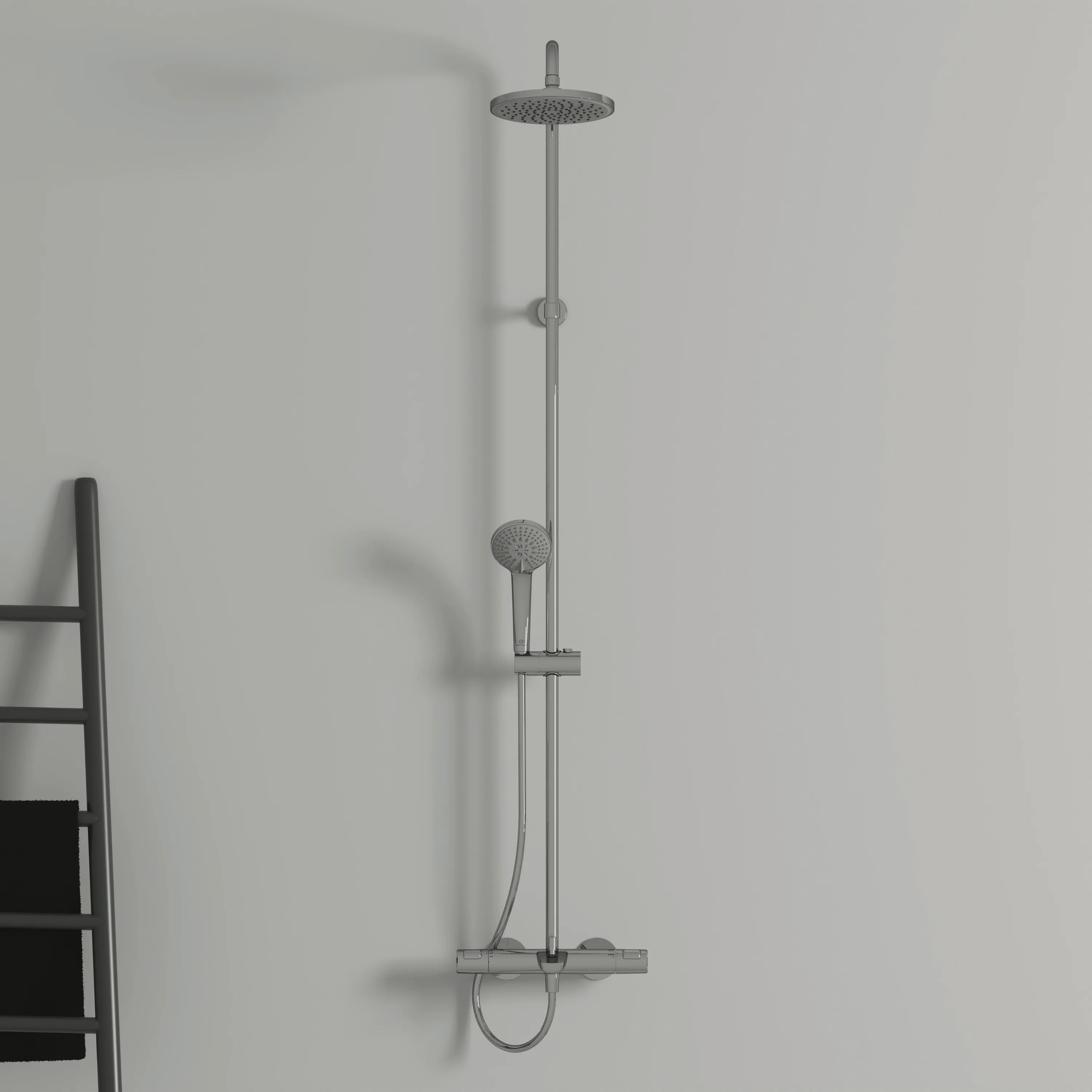 Ideal Standard Ceratherm T25 Duschsystem mit Badethermostat Chrom Ideal Standard Ceratherm T25 Duschsystem mit Badethermostat Chrom