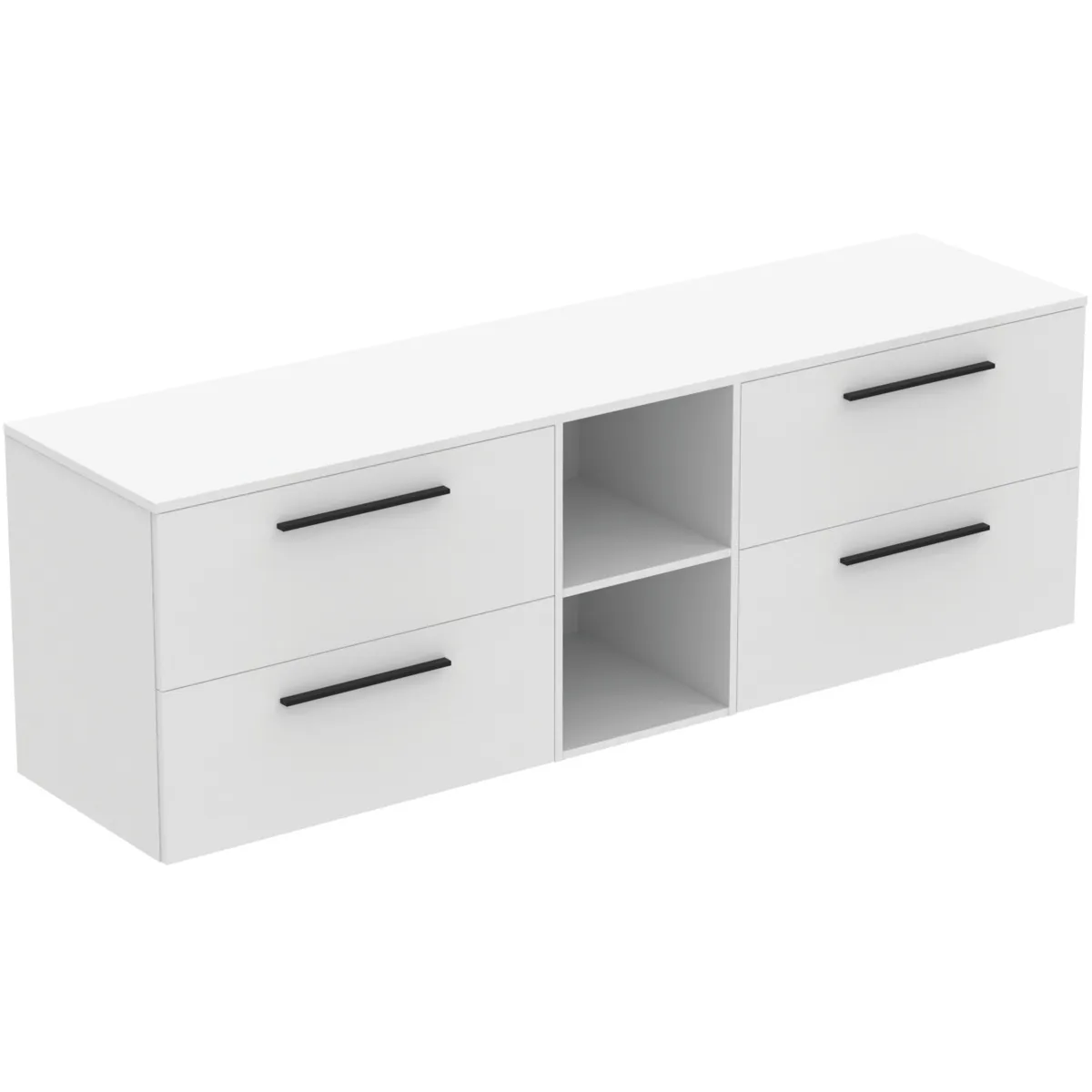 Ideal Standard i.life B 200cm Möbel-Set 4 Auszüge, Schwarz/Weiß Ideal Standard i.life B 200cm Möbel-Set 4 Auszüge, Schwarz/Weiß