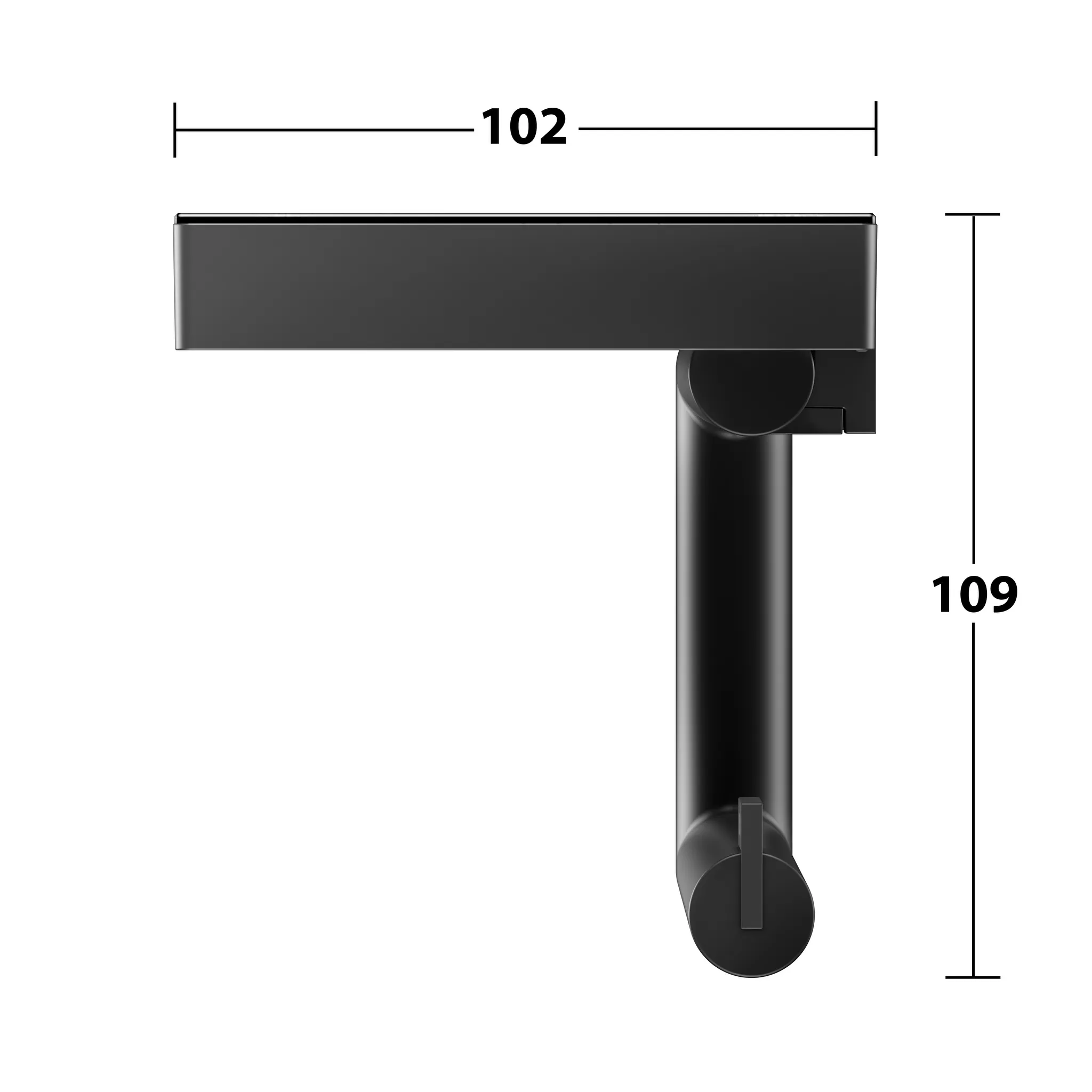 KEUCO REVA Toilettenpapierhalter mit Ablage schwarz matt