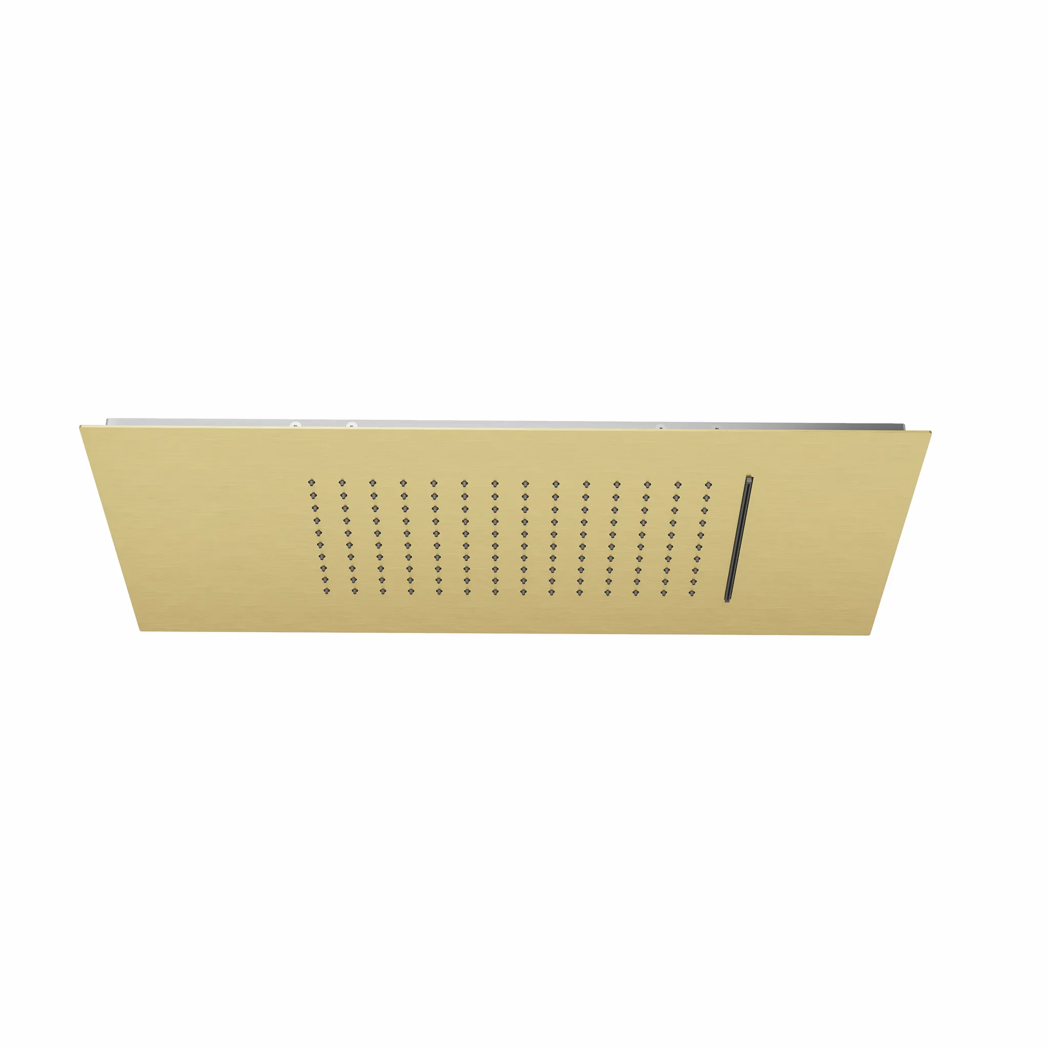 Kludi-ASANA Kopfbrause 600 x 300 mm, Brushed Gold PVD, Regen & Wasserfall, 15 l/min und 28 l/min Durchfluss, Deckeneinbau