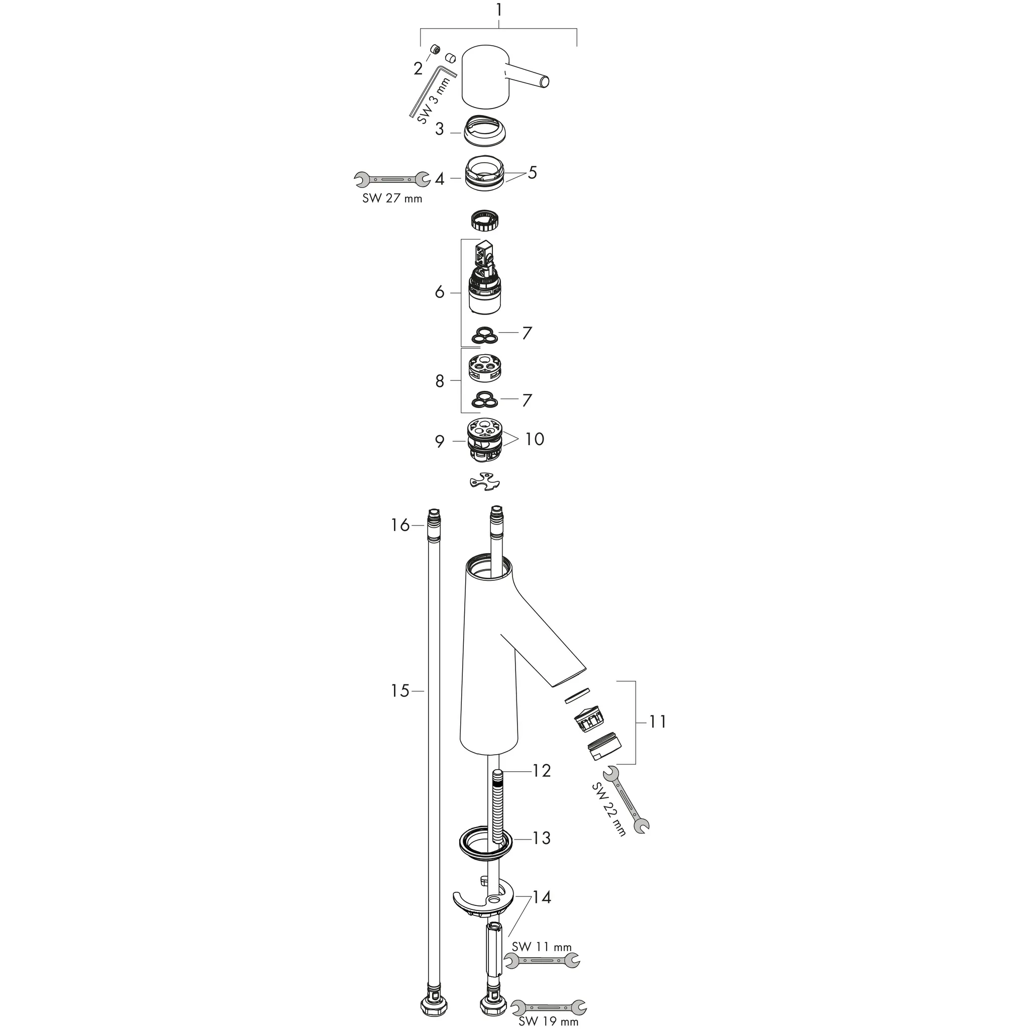 Waschtischmischer 100 Talis S LowFlow ohne Ablaufgarnitur chrom