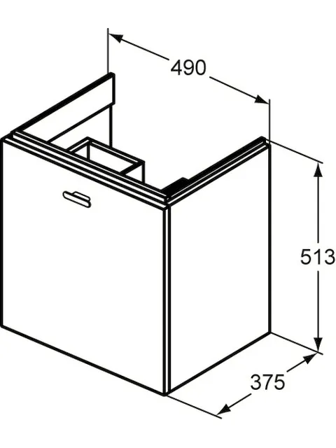 Ideal Standard Auszugsfront Connect Space, Nussbaum Dekor, WTUS 490mm Ideal Standard Auszugsfront Connect Space, Nussbaum Dekor, WTUS 490mm