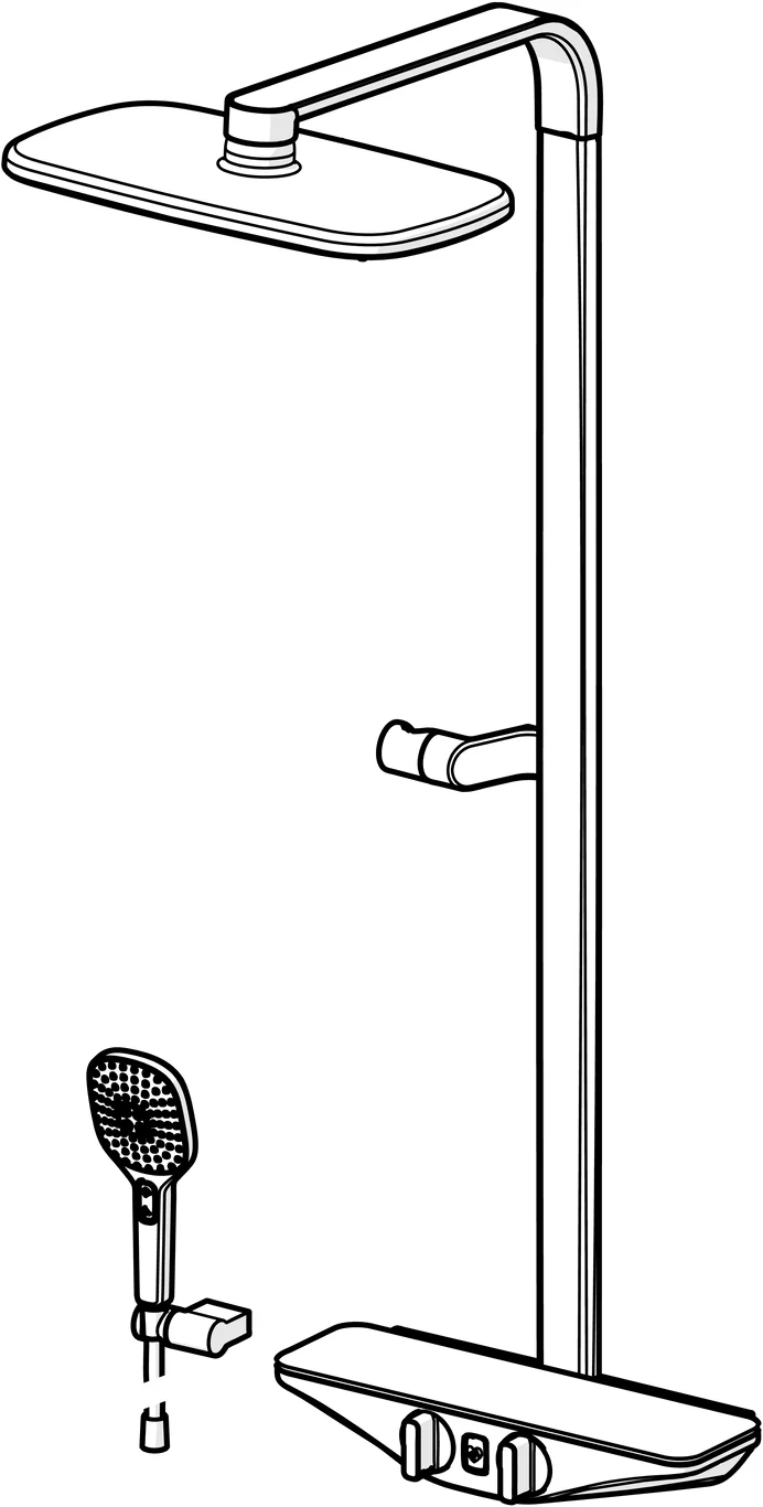 Regenbrause-Duscharmatur HansaEMOTION Wellfit 5865 3-strahlig 6 V DN15 Regenbrause-Duscharmatur HansaEMOTION Wellfit 5865 3-strahlig 6 V DN15