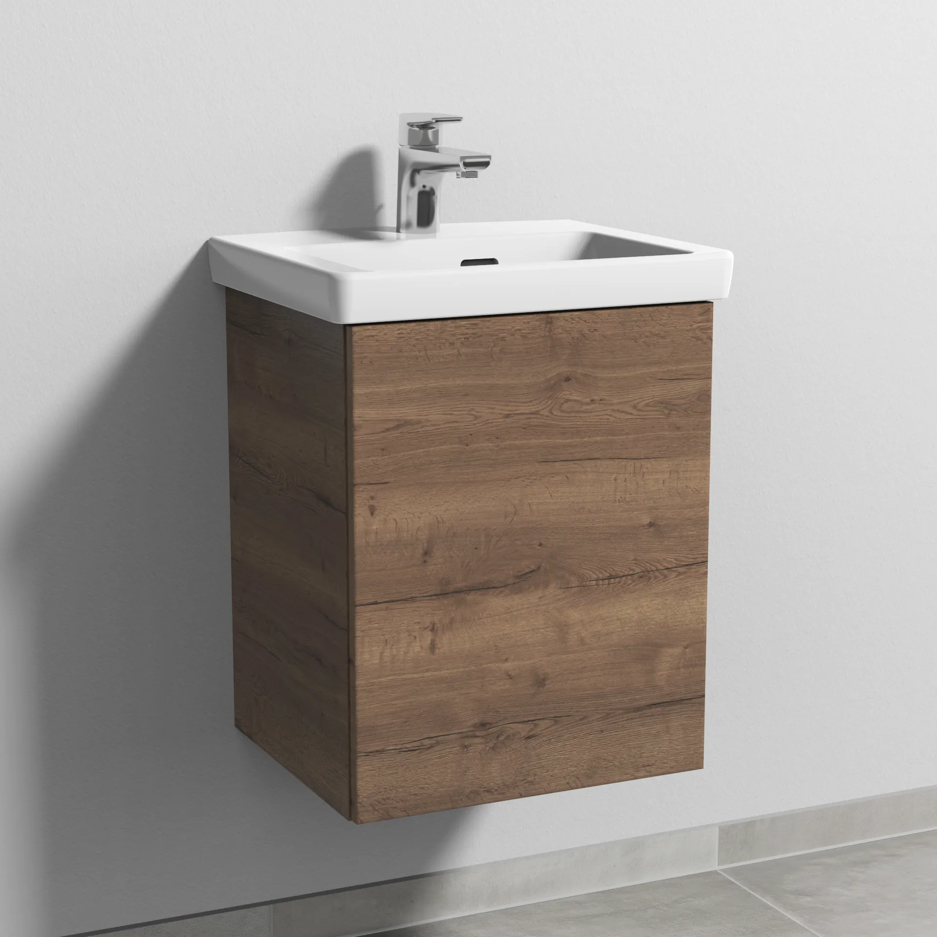 Waschtischunterbau rechts 3way (SM843) 517x407x361 Anthrazit-Matt
