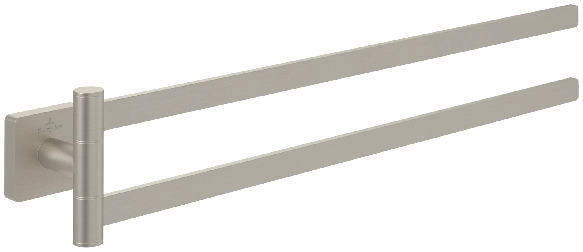 Villeroy & Boch Handtuchhalter „Elements-Striking“, Befestigung verdeckt, 1-armig in Brushed Nickel Matt