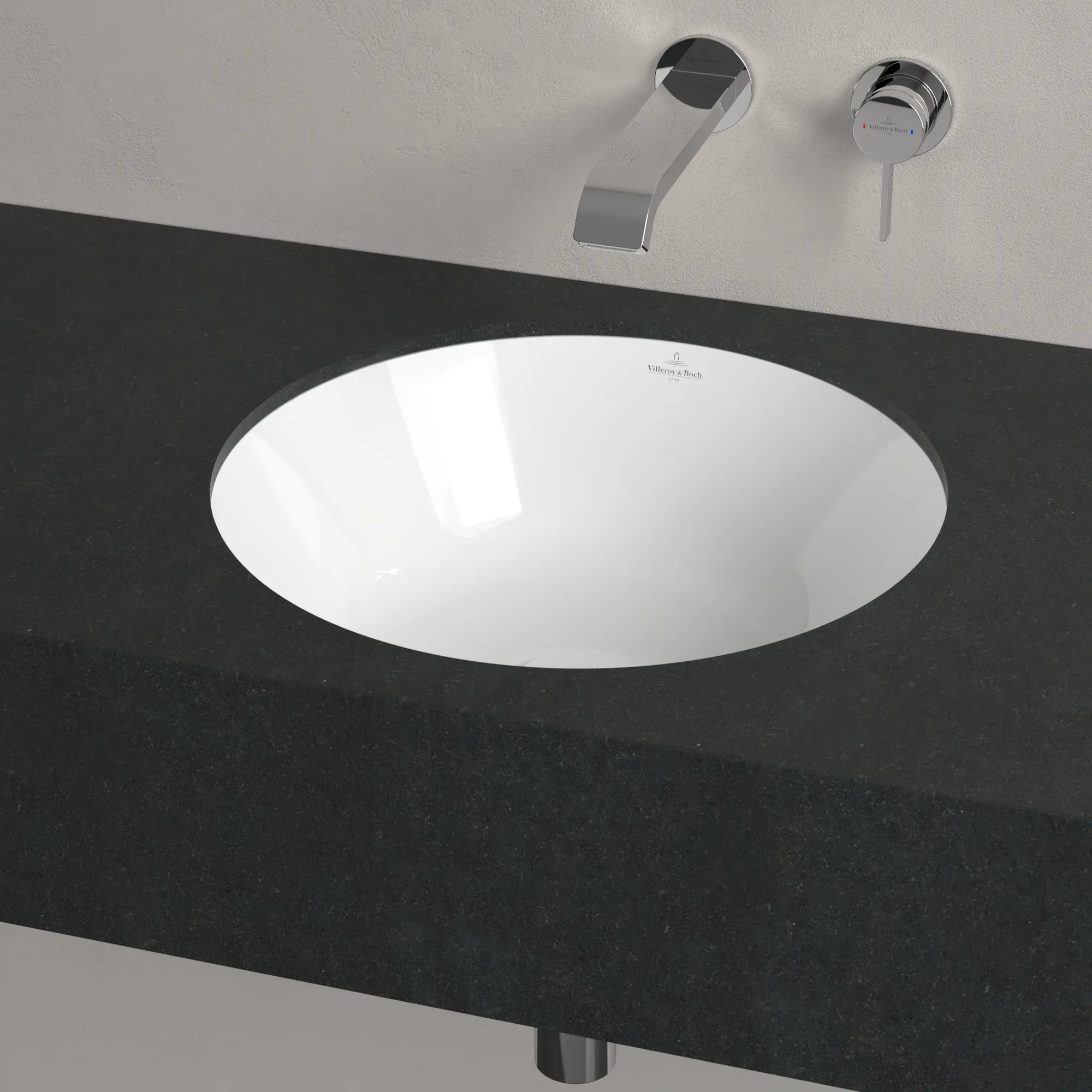 Villeroy & Boch Unterbauwaschtisch „Architectura“ ⌀ 450 mm, ohne Hahnlochbohrung in Weiß Alpin Villeroy & Boch Unterbauwaschtisch „Architectura“ ⌀ 450 mm, ohne Hahnlochbohrung in Weiß Alpin