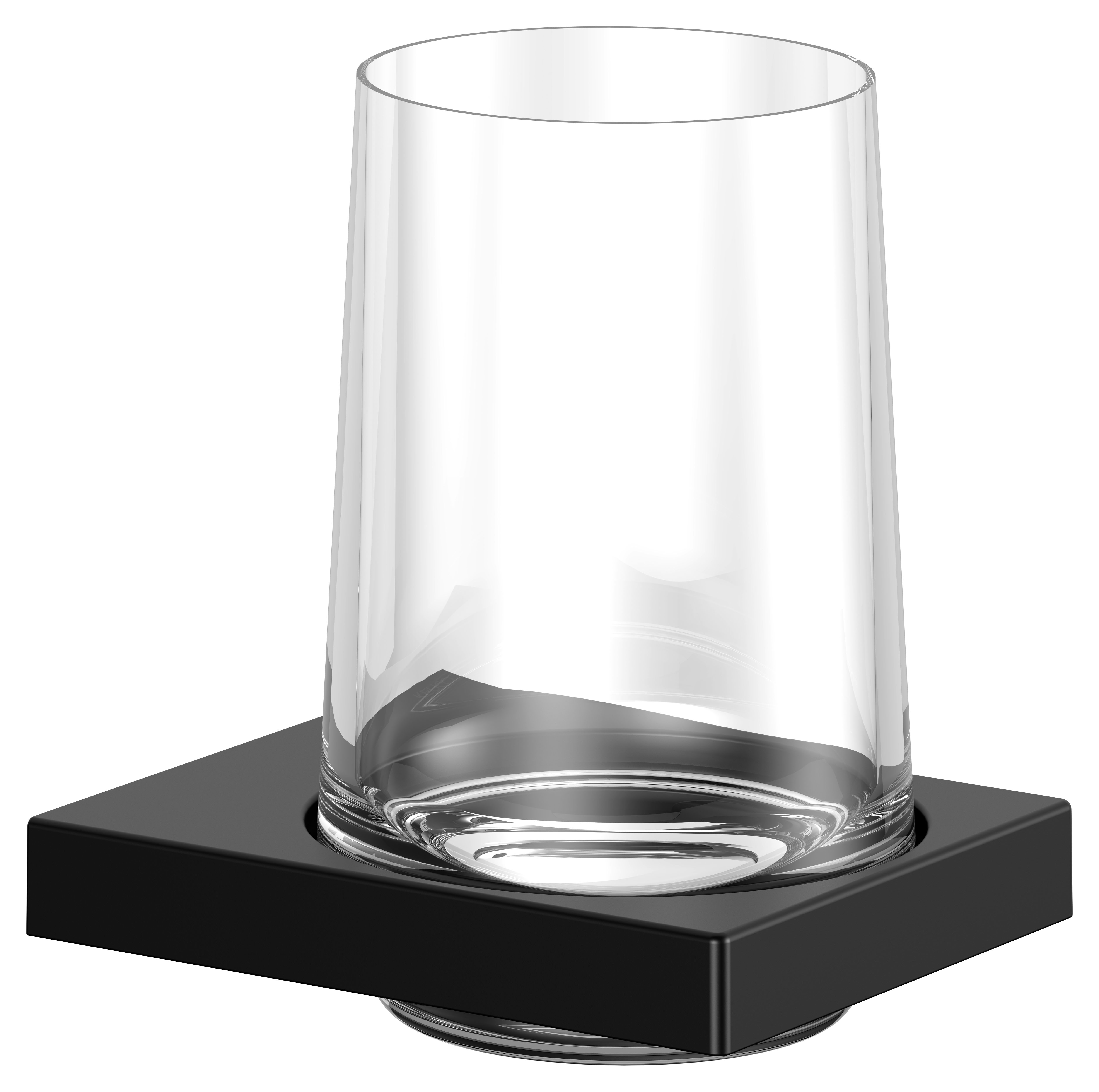 Edition 11 11150379000 Glashalter mit Echtkristall-Glas schwarz matt