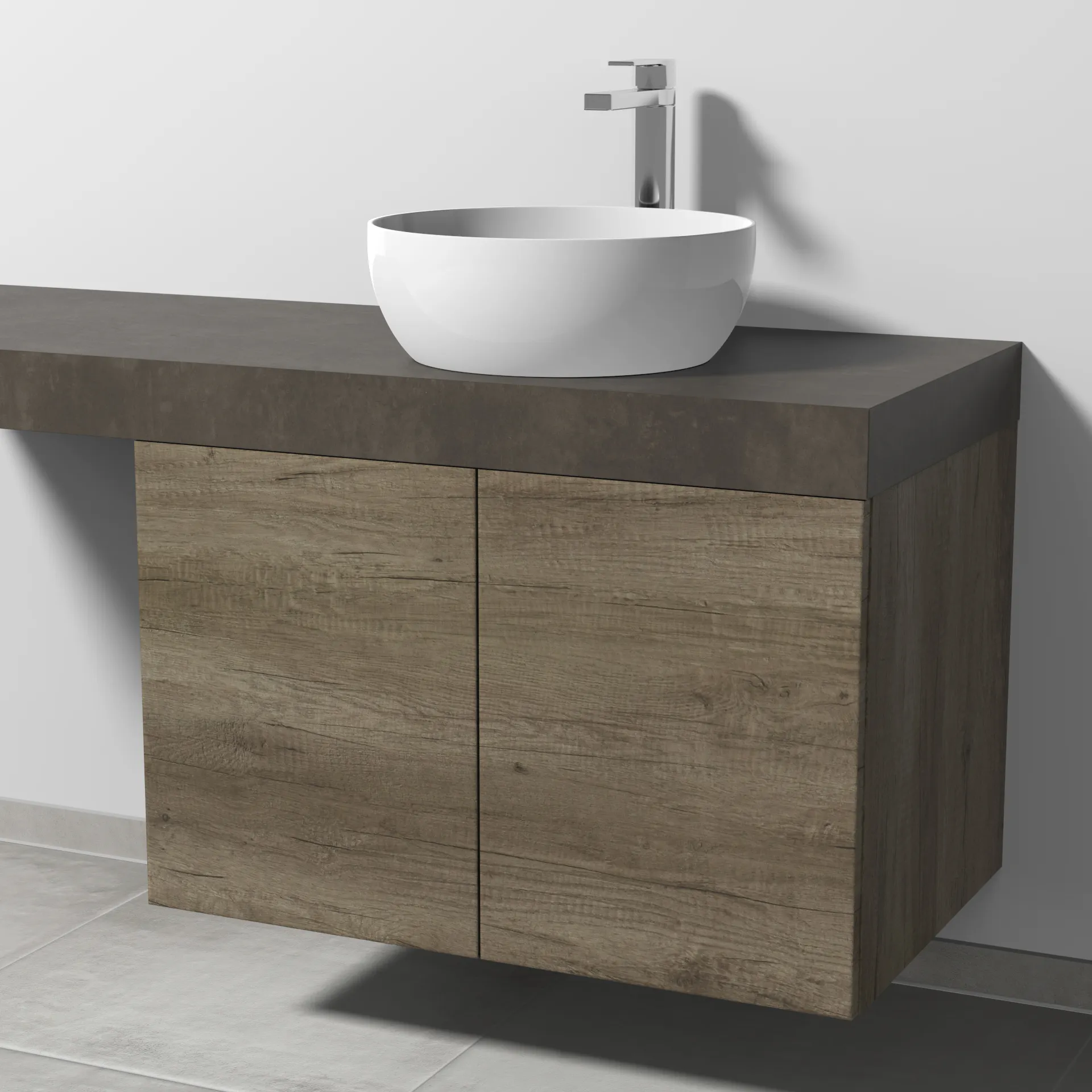 Sanipa Waschtischunterschrank „2morrow“ 800 × 510 × 520 mm in Eiche Nebraska