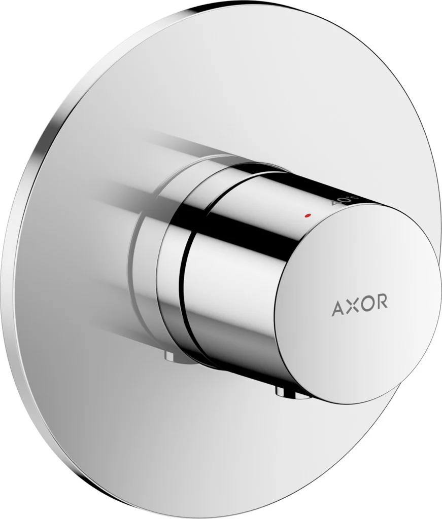Hansgrohe AXOR One Thermostat Unterputz, Chrom, 1 Verbraucher, max. Durchflussmenge 59 l/min bei 3 bar, min./max. Betriebsdruck 1,5/10 bar, einstellbare Temperaturbegrenzung bis 40°C, Rückflussverhinderer, Anschluss DN20, Geräuschgruppe II