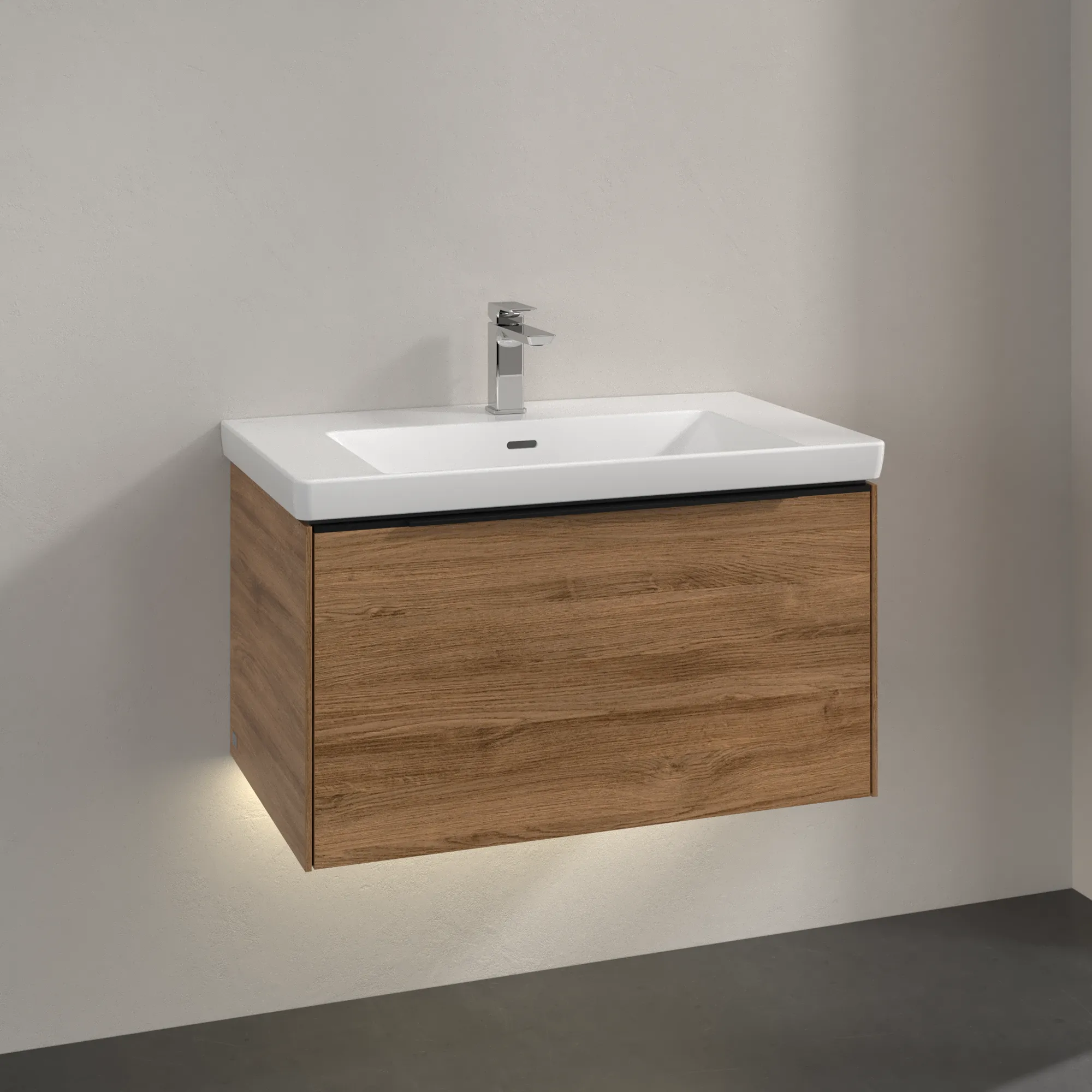 Villeroy & Boch Waschtischunterschrank „Subway 3.0“ für Schrankwaschtisch 772 × 429 × 478 mm Kansas Oak, für Becken mittig