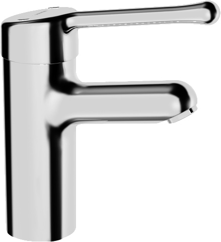 Einhand-Waschtischarmatur Bedienungshebel lang „Medipro“ Ausladung 120 mm in Chrom Einhand-Waschtischarmatur Bedienungshebel lang „Medipro“ Ausladung 120 mm in Chrom