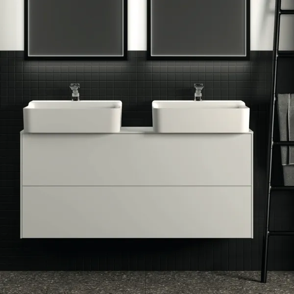 Ideal Standard Waschtischunterschrank „Conca“ 120,2 × 55 × 37,3 cm Weiß matt lackiert
